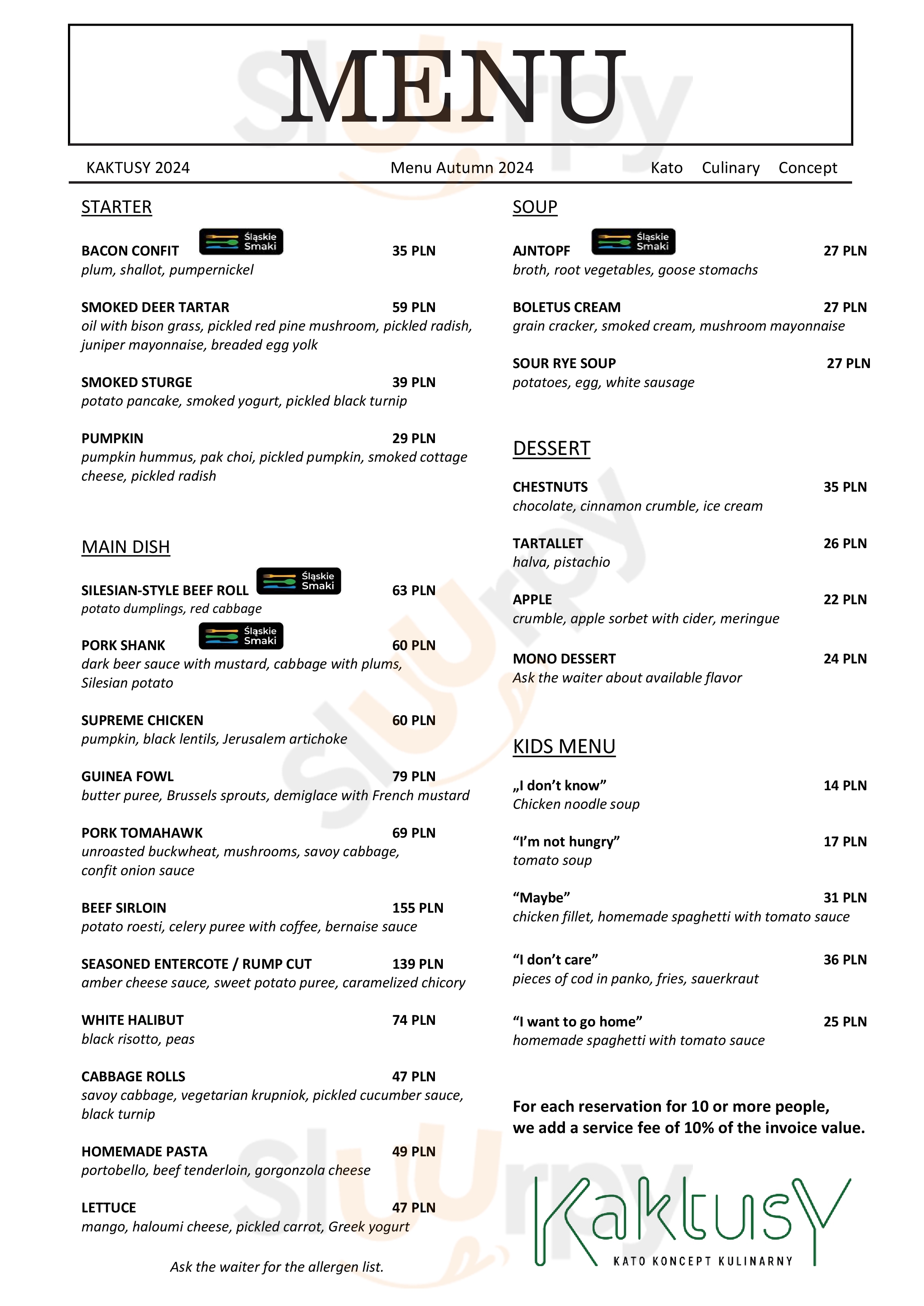 Restauracja Diamentowa Katowice Menu - 1