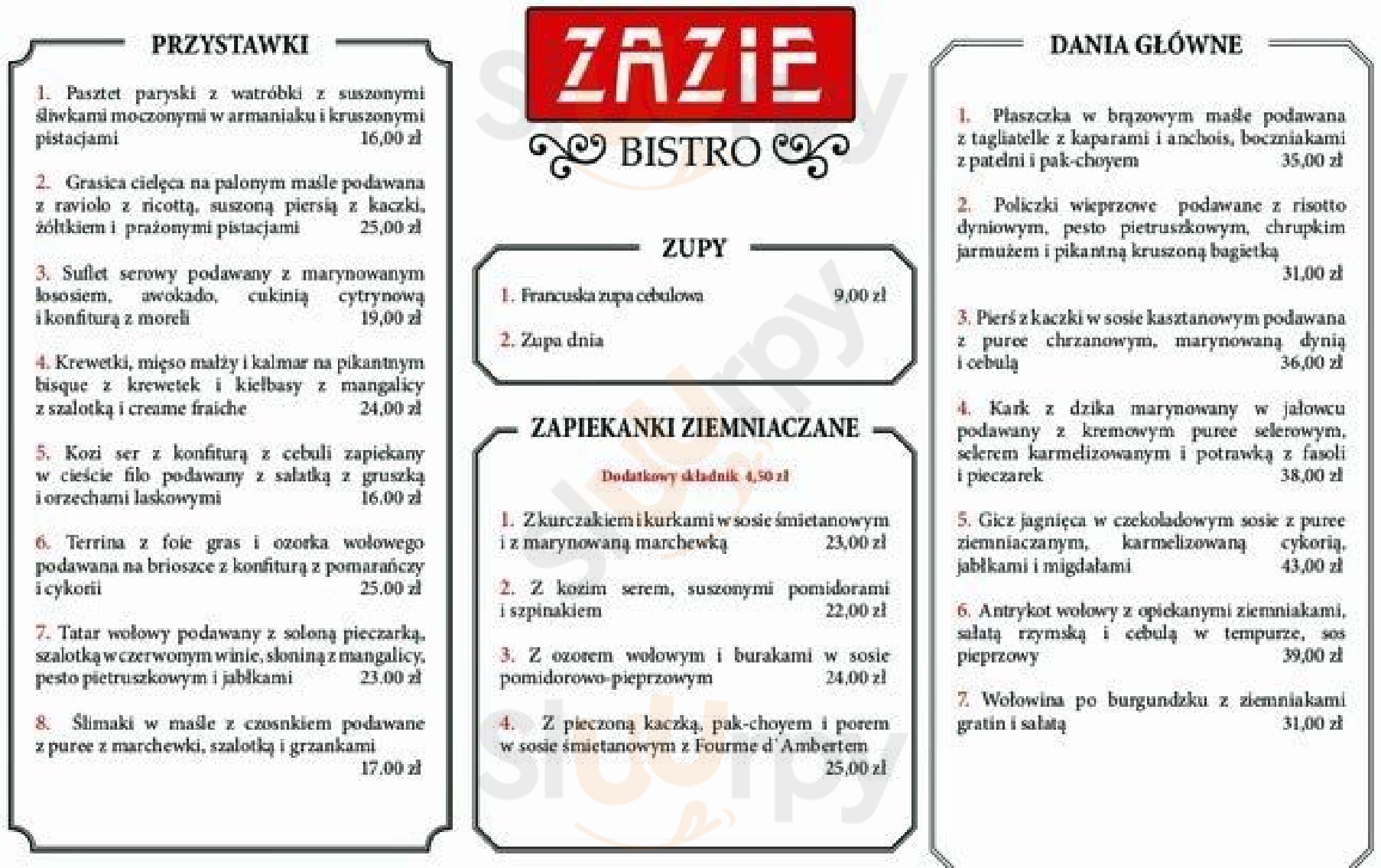 Zazie Bistro Kraków Menu - 1
