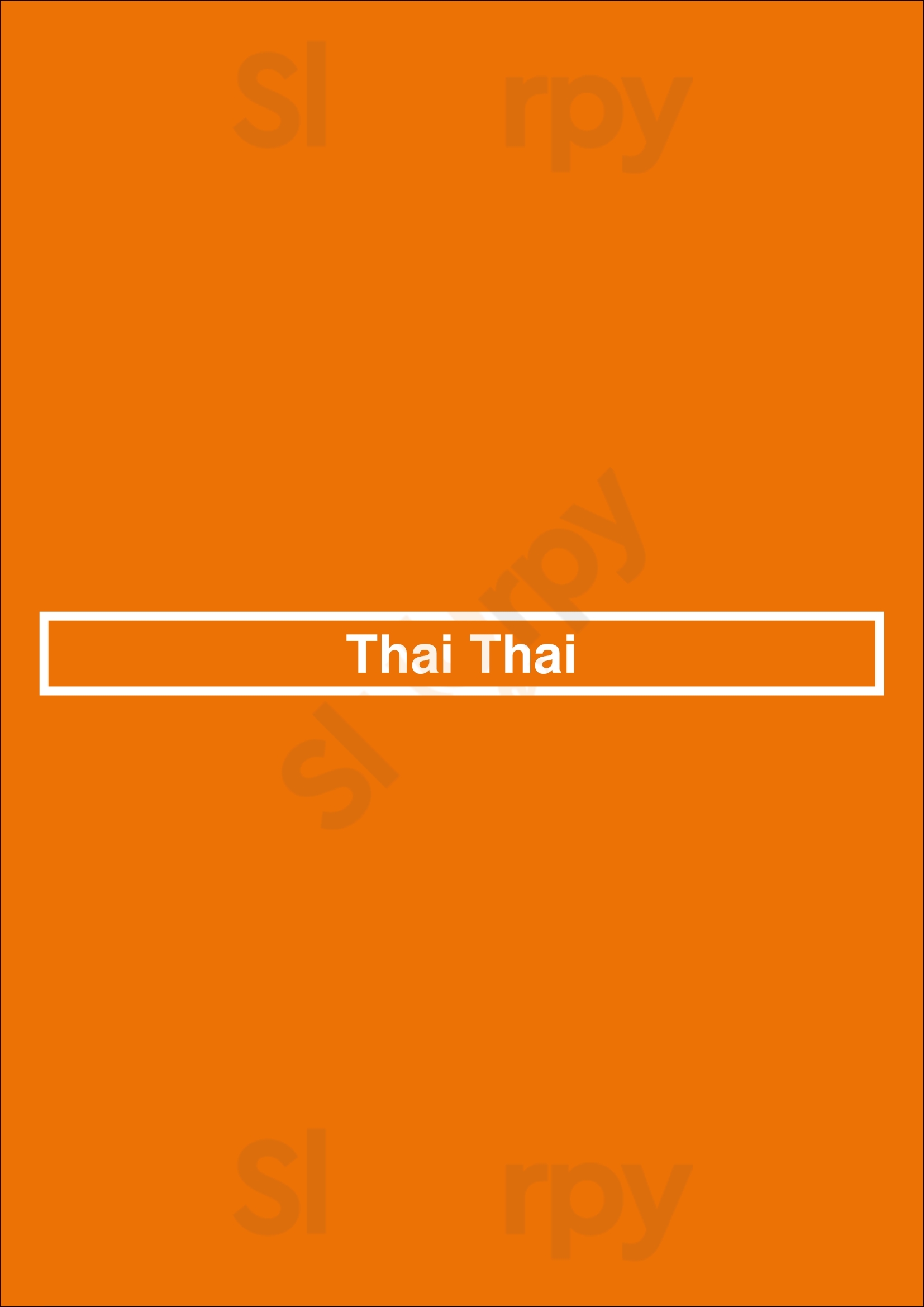 Thai Thai Warszawa Menu - 1