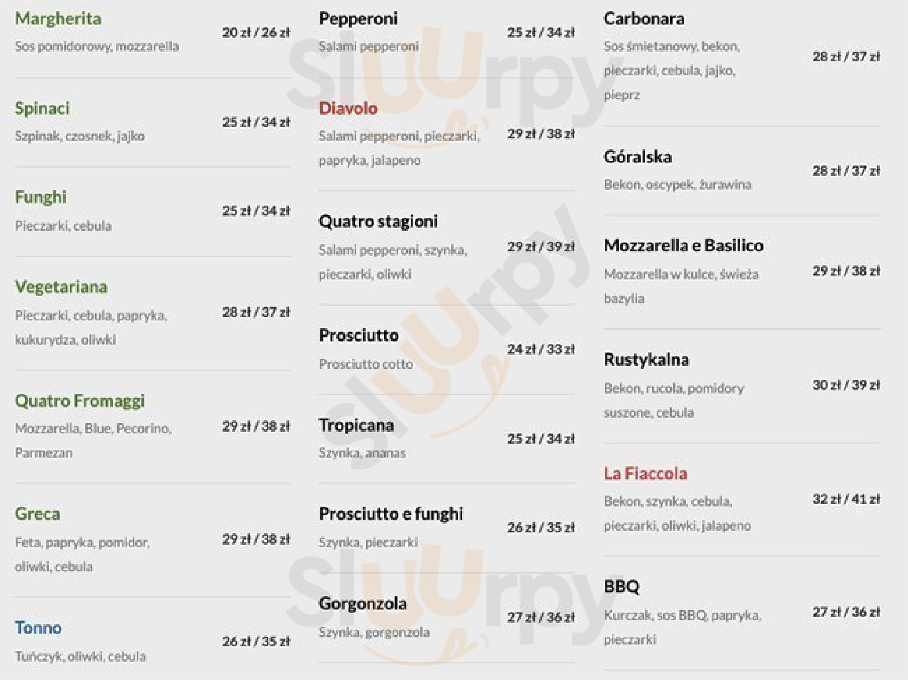 Main Menu - La Fiaccola