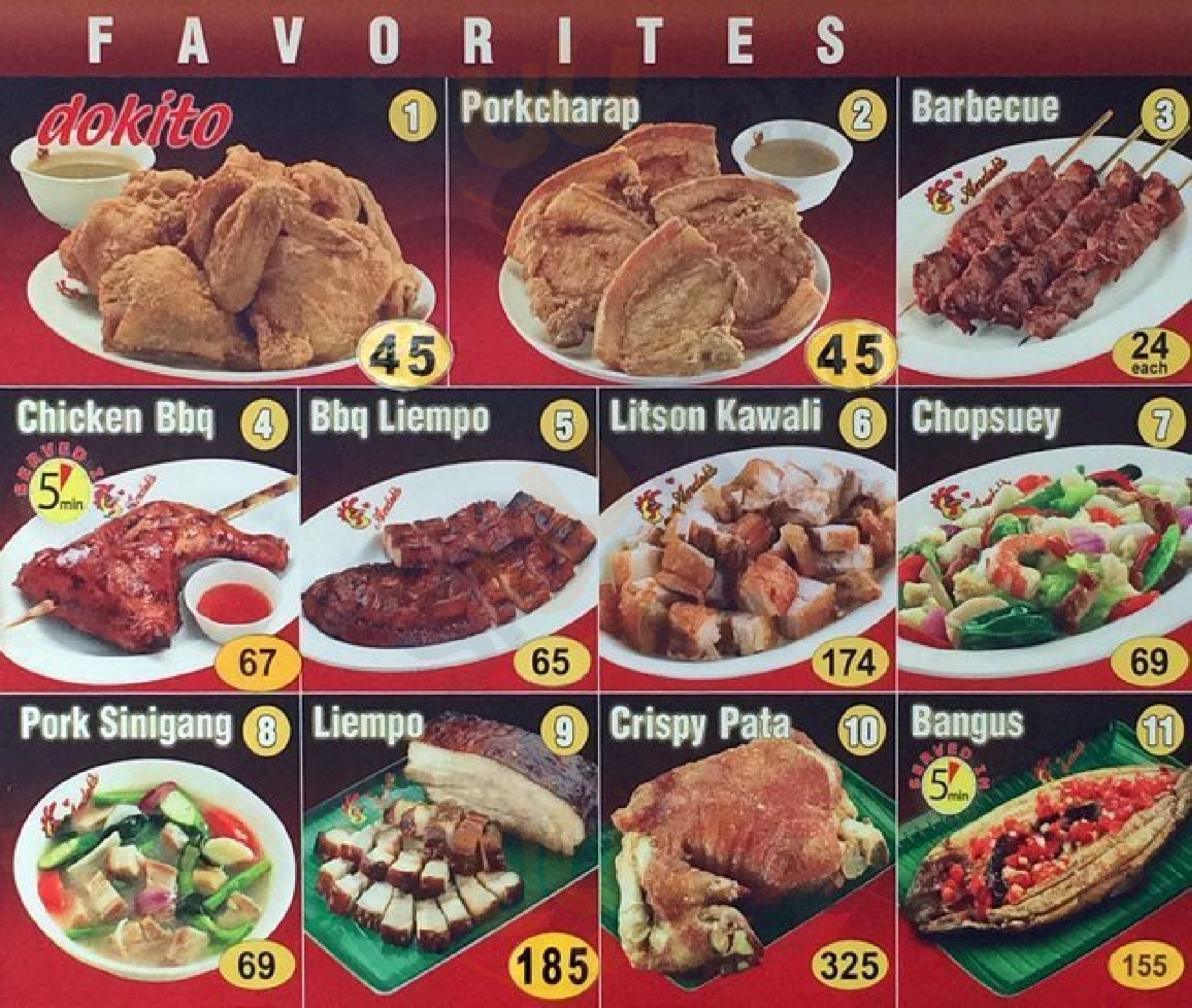 Andok's Cebu City Menu - 1