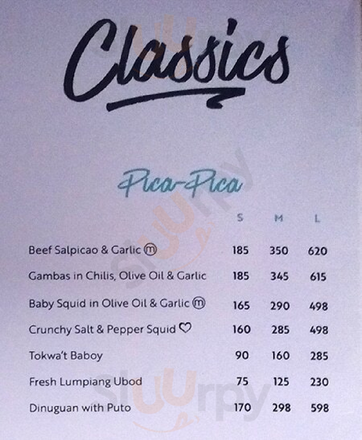 Manam Taguig City Menu - 1