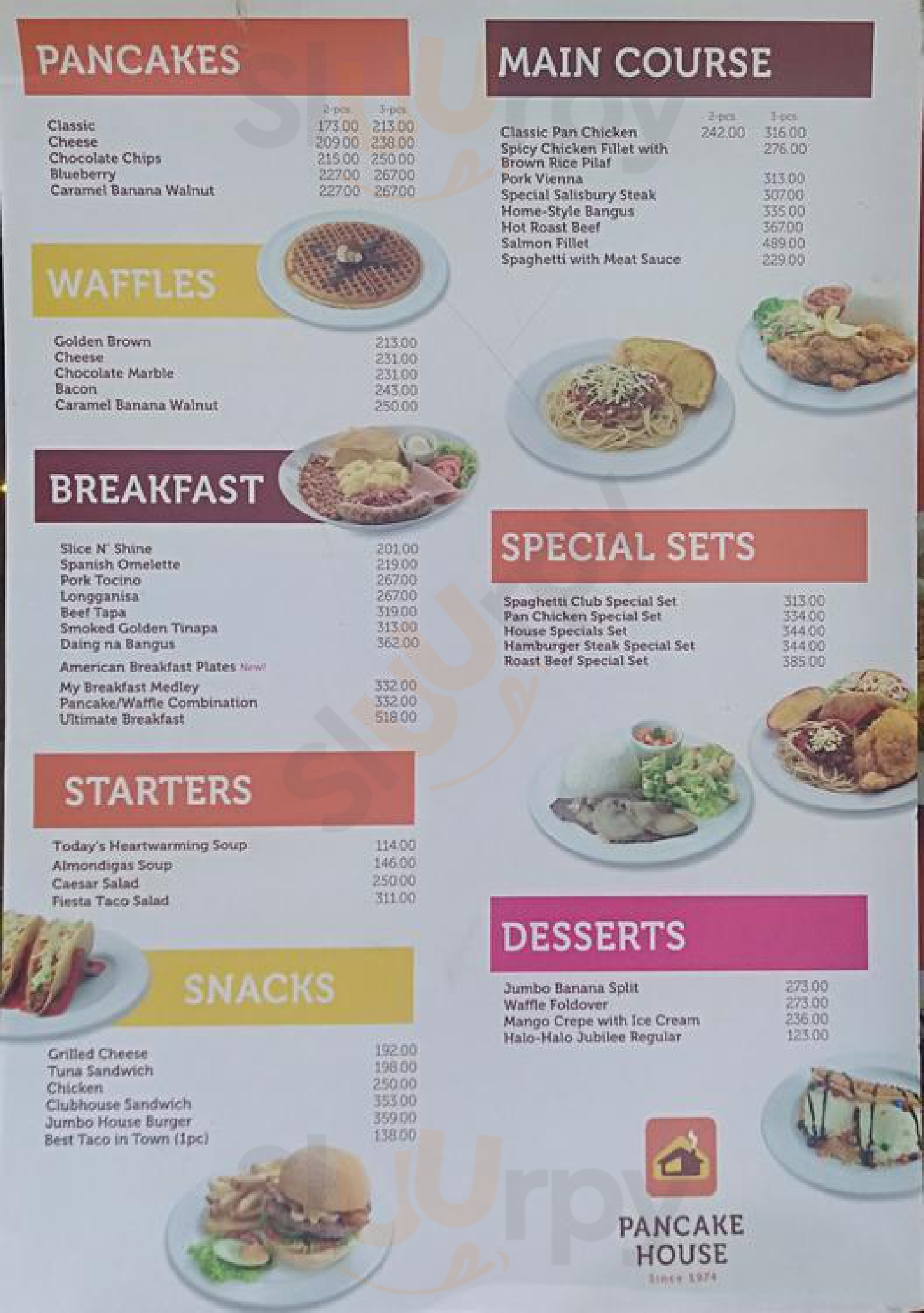 Pancake House Men Mandaluyong Main Menu Sluurpy