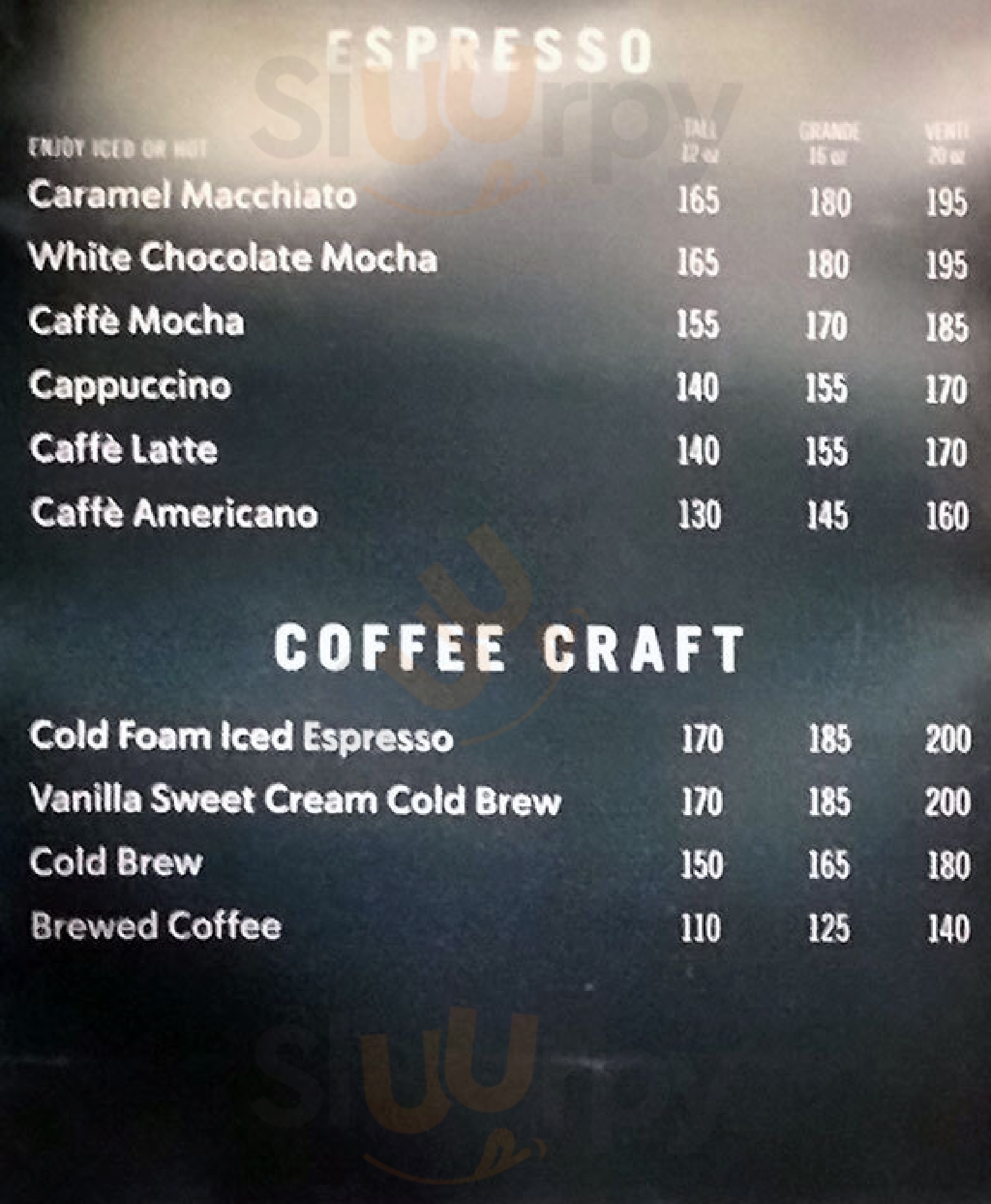 Starbucks Taguig City Menu - 1