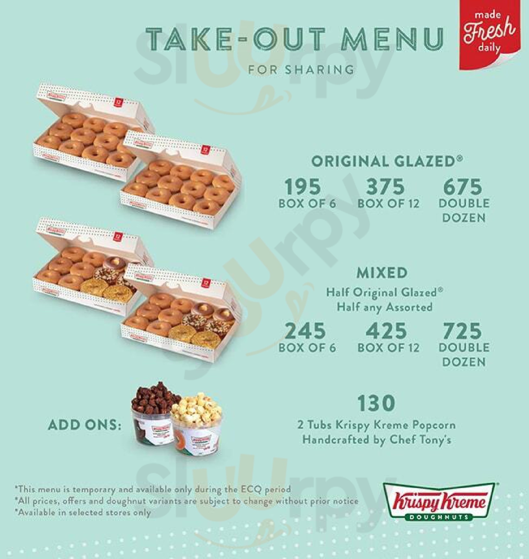 Krispy Kreme Doughnuts Mandaluyong Menu - 1