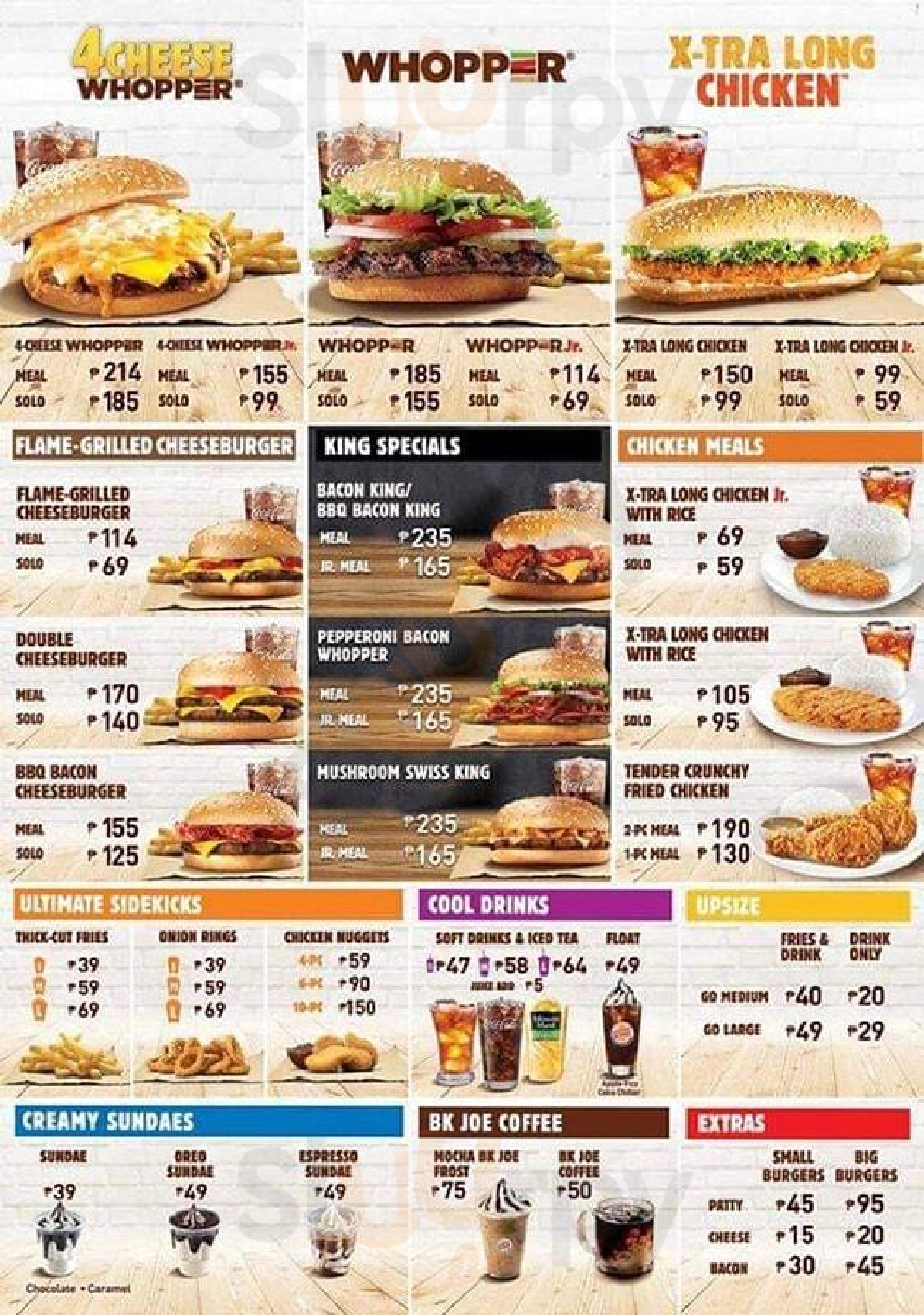 Burger King Las Pinas Menu - 1