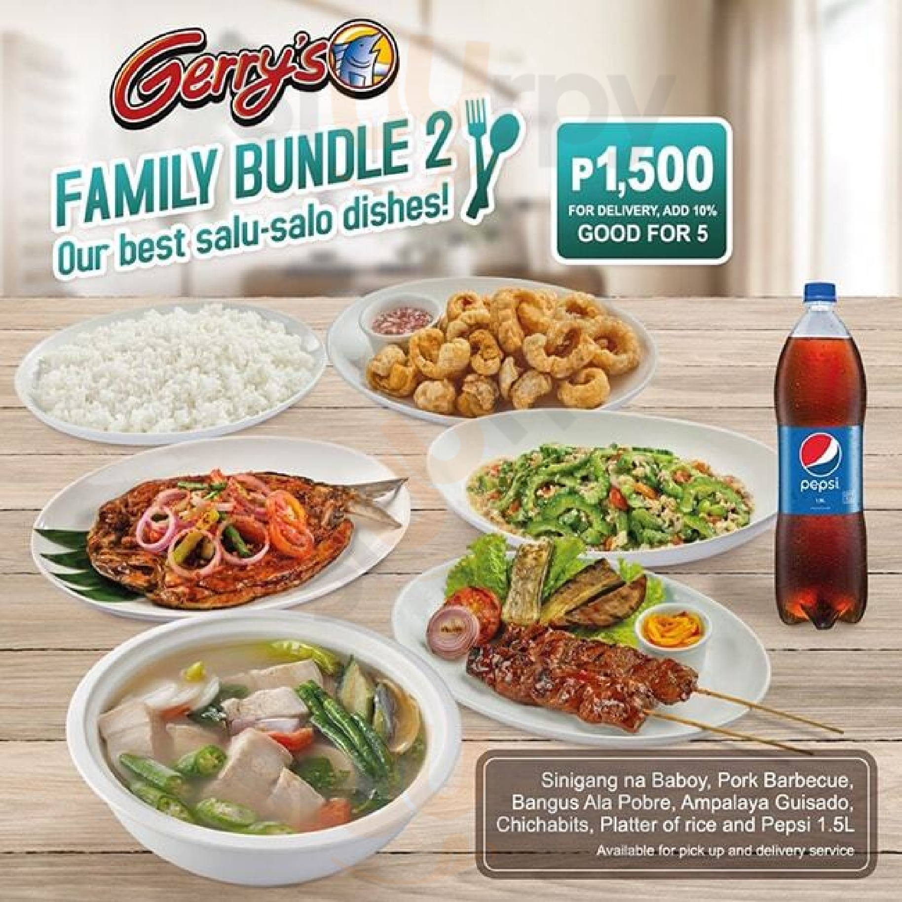 Gerry's Grill menù, Manila Main Menu Sluurpy