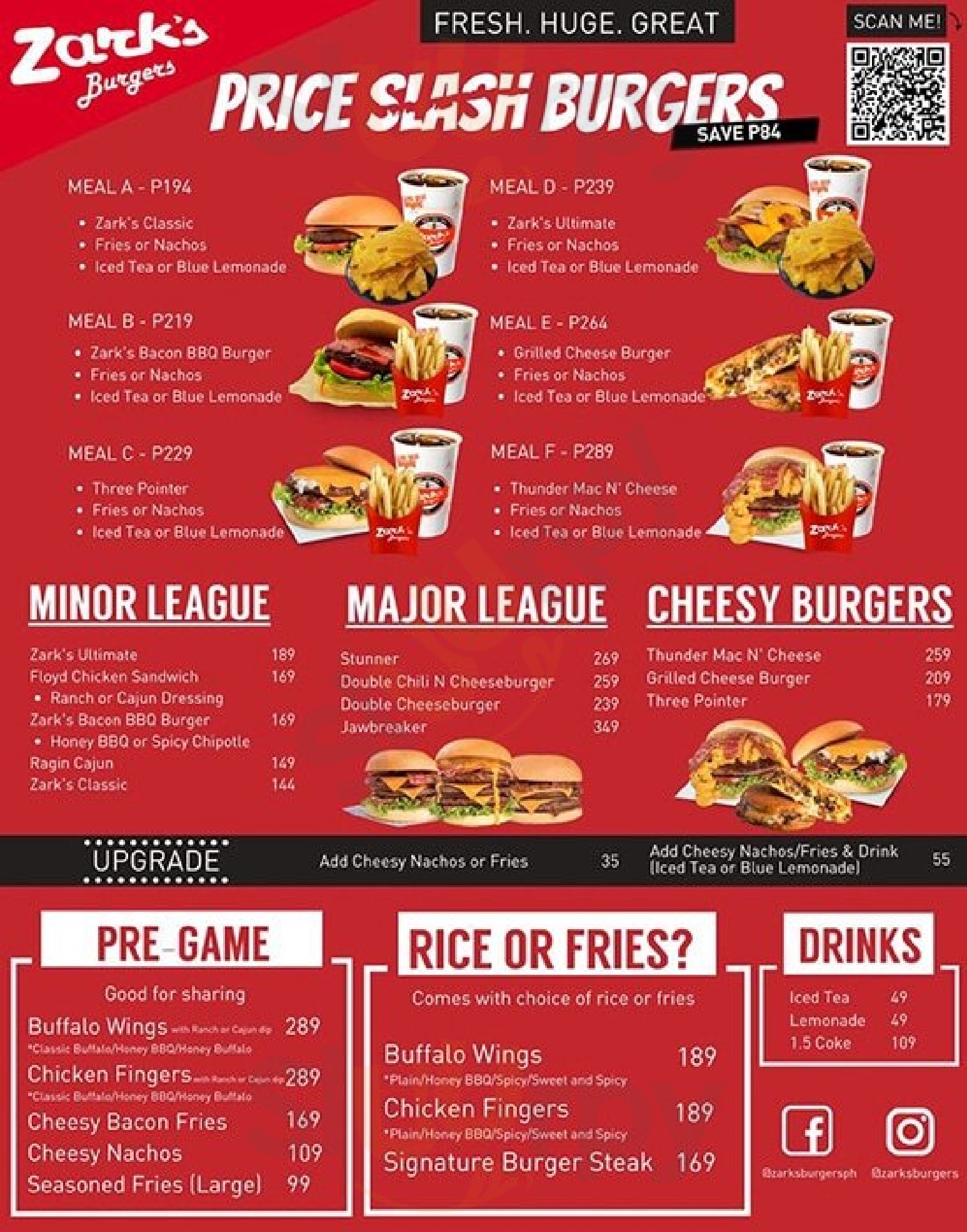 Zarks Burgers Quezon City Menu - 1