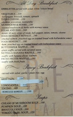 Delicere menu