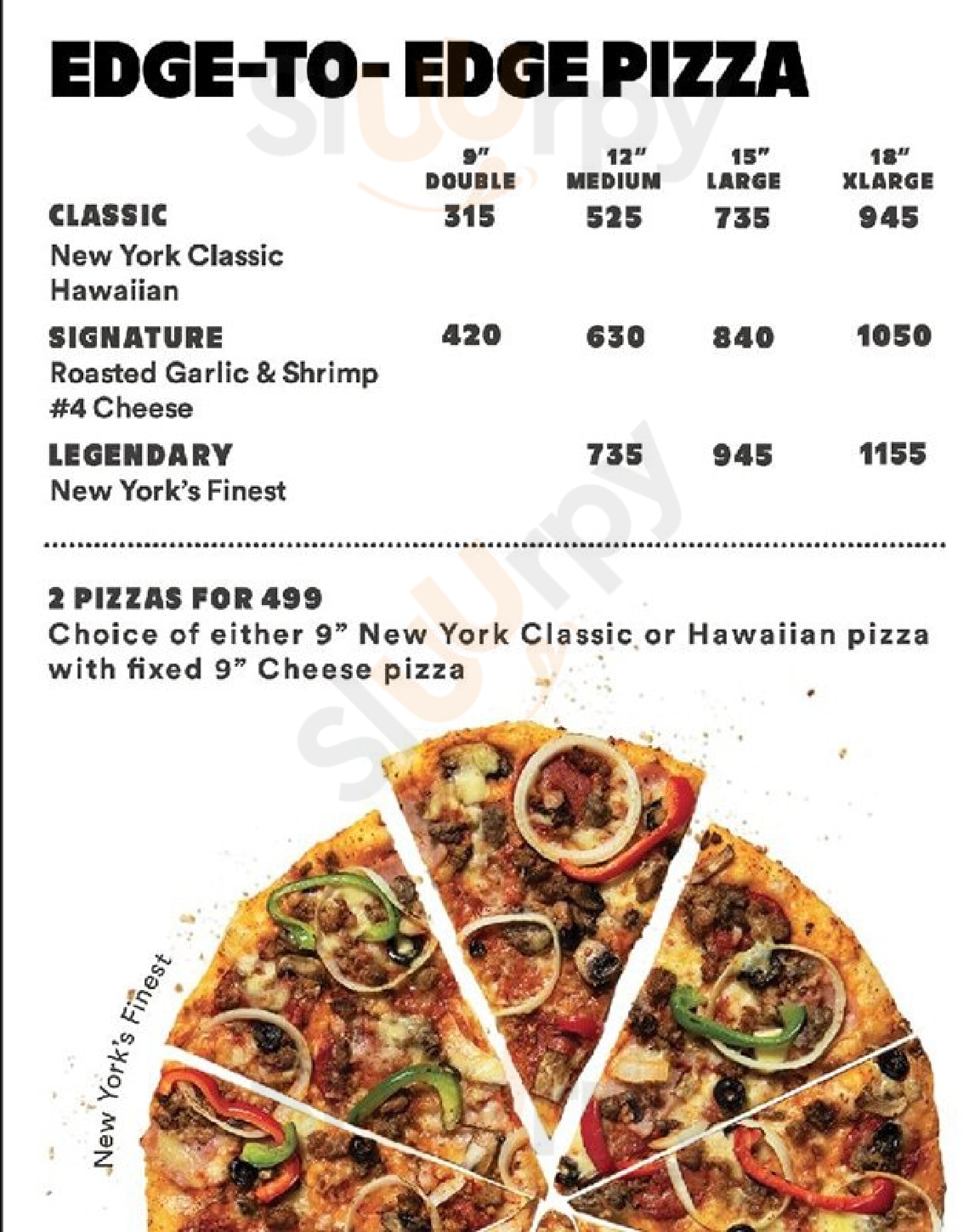 Yellow Cab Paseo Center Makati Menu - 1