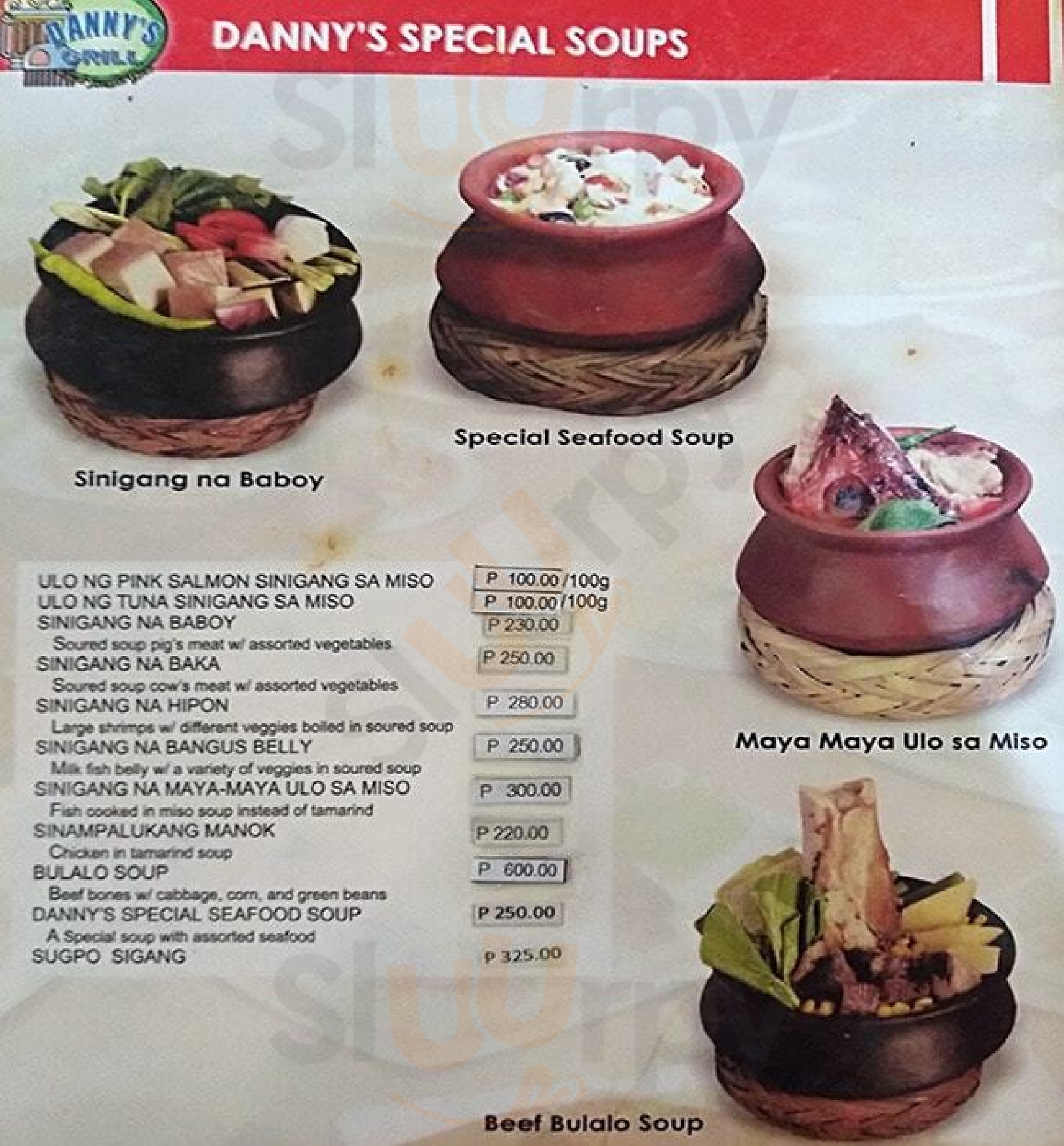 Main Menu - Danny's Grill And Sushi Bar Restaurant