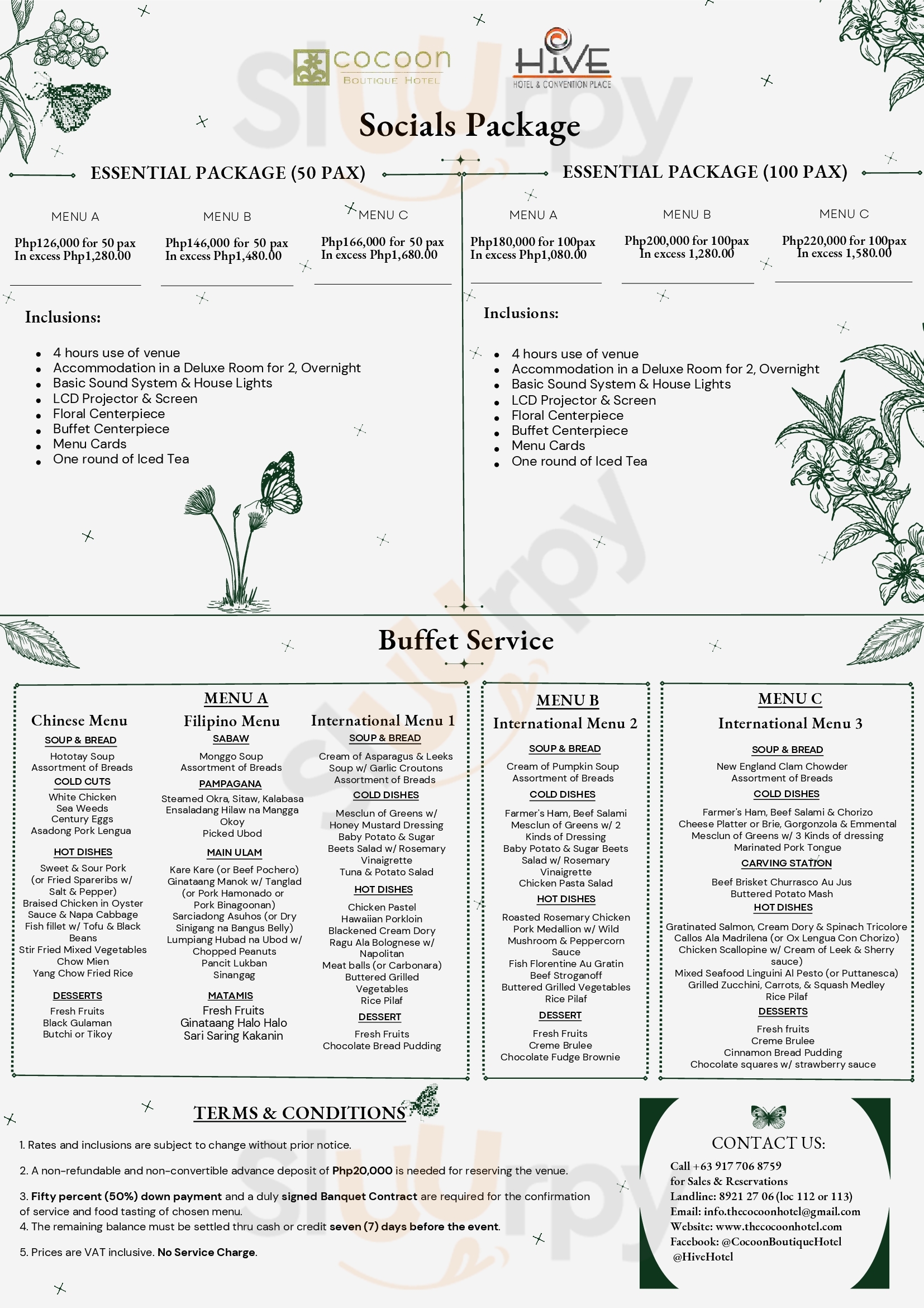 The Sky Garden Restaurant Quezon City Menu - 1