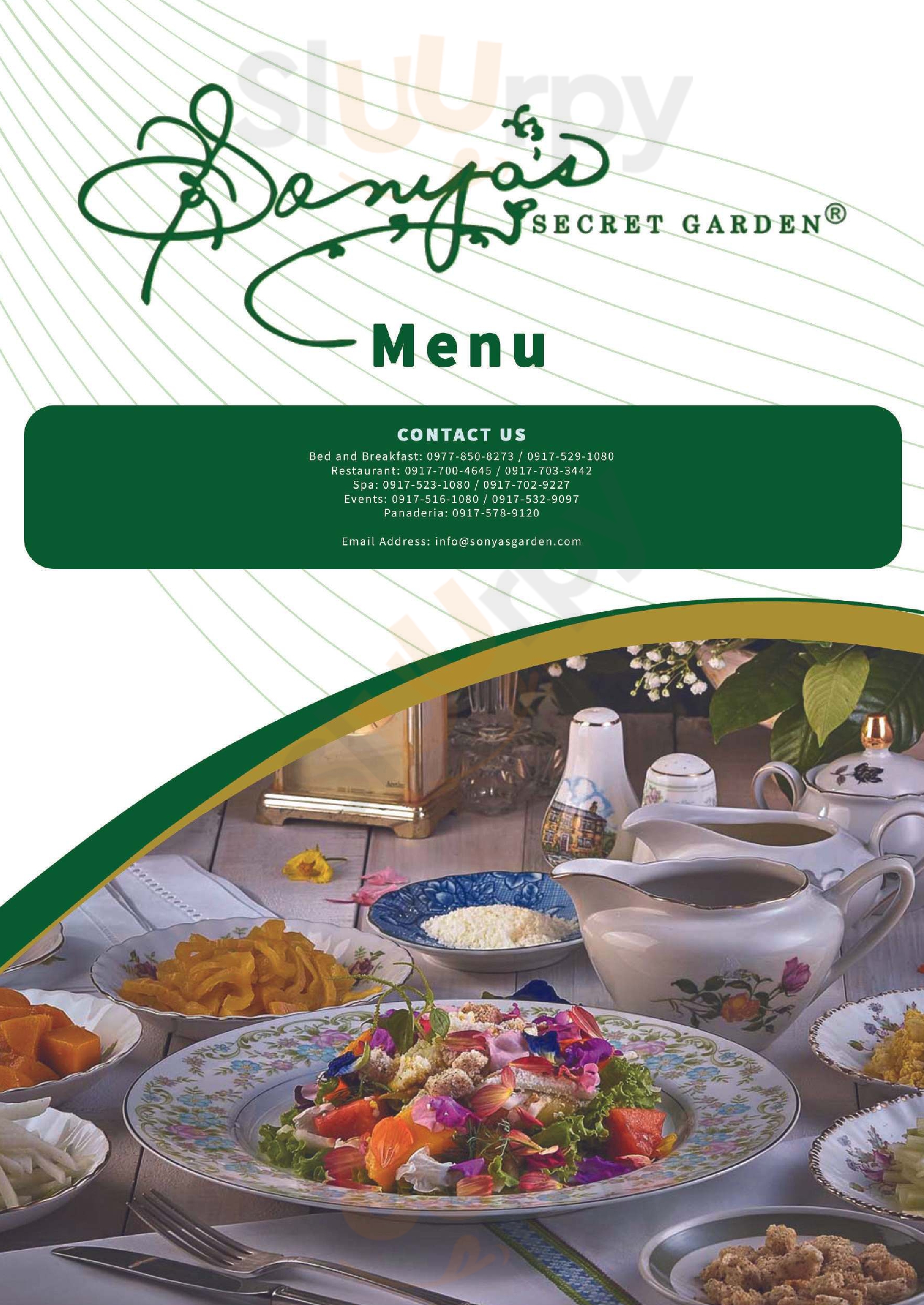 Main Menu - Sonya's Secret Garden