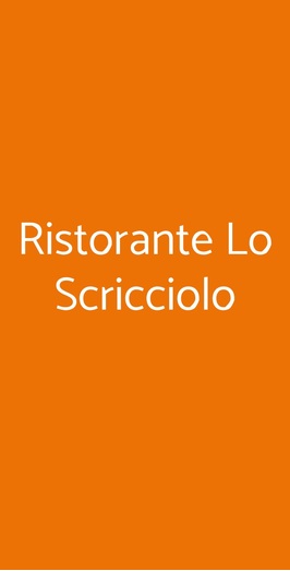 Ristorante Lo Scricciolo, Barberino di Mugello