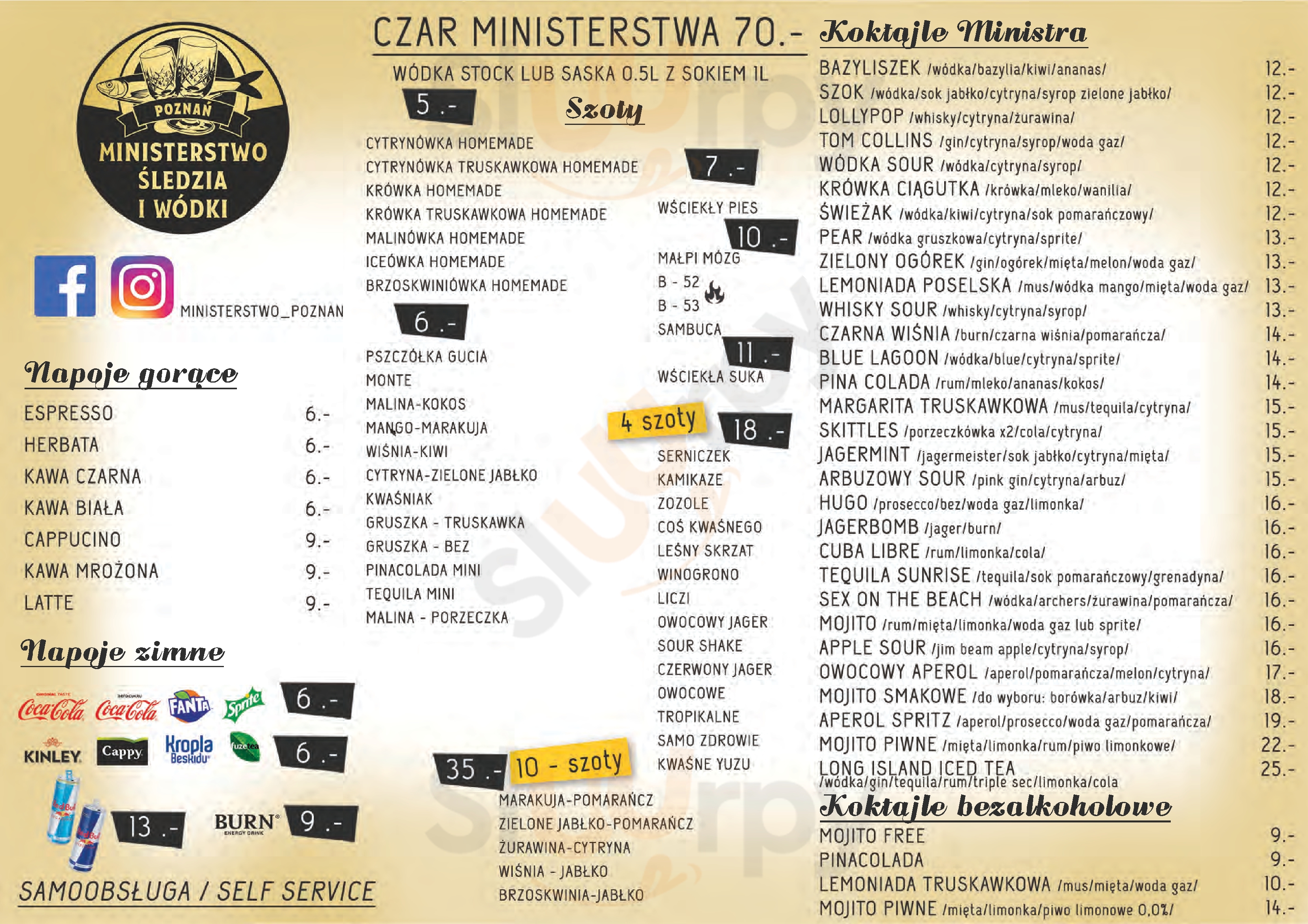 Ministerstwo Śledzia I Wódki Poznań Menu - 1