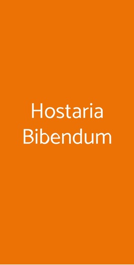 Hostaria Bibendum, Firenze