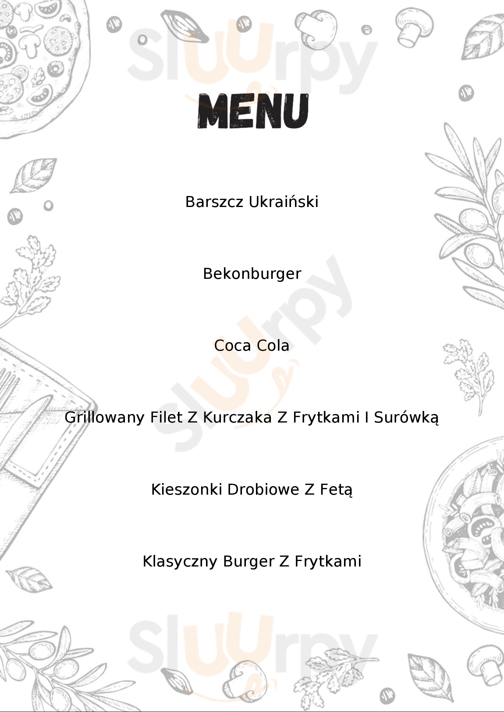 Pycha Micha Warszawa Menu - 1