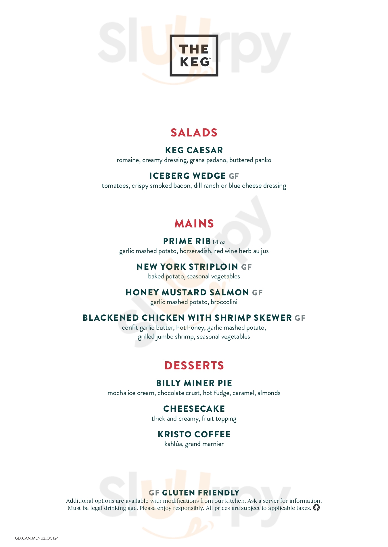 The Keg Taguig City Menu - 1