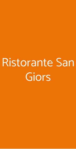 Ristorante San Giors, Torino