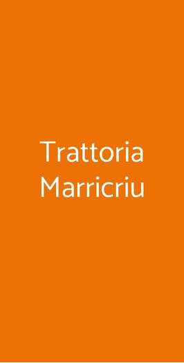 Trattoria Marricriu, Sicilia