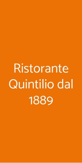 Ristorante Quintilio Dal 1869, Altare