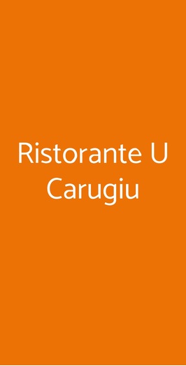 Ristorante U Carugiu, Airole