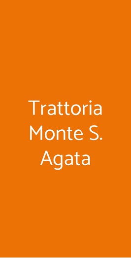 Trattoria Monte Sant'agata, Catania