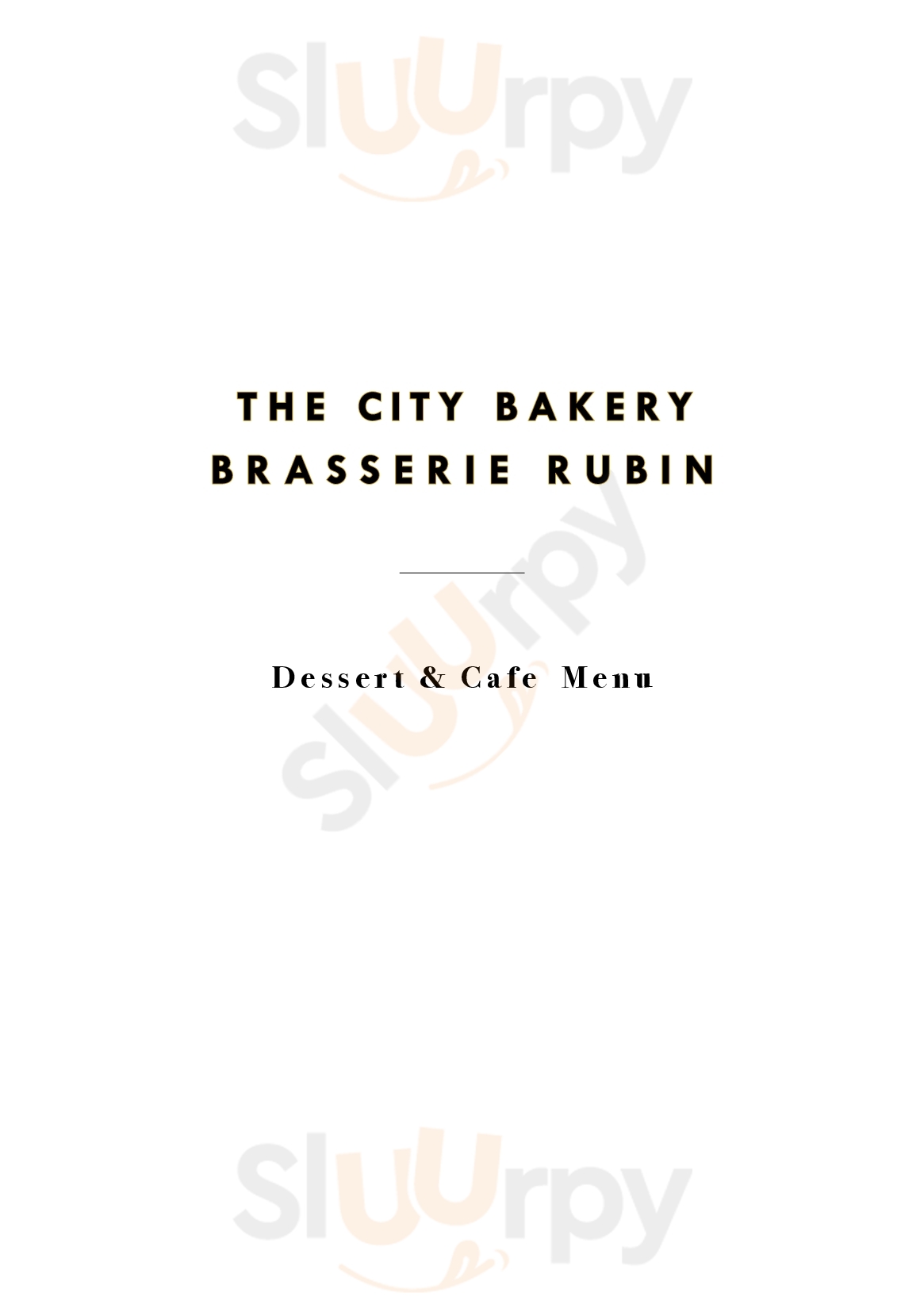 The City Bakery Brasserie Rubin 港区 Menu - 1