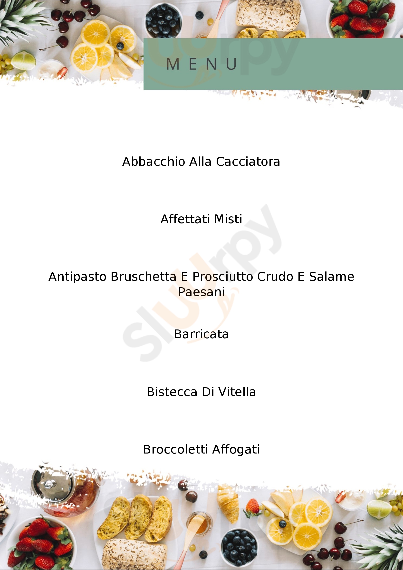 Trattoria Rocchetto Nerola Scandriglia Menu - 1