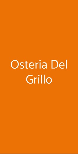 Osteria Del Grillo, Orvieto