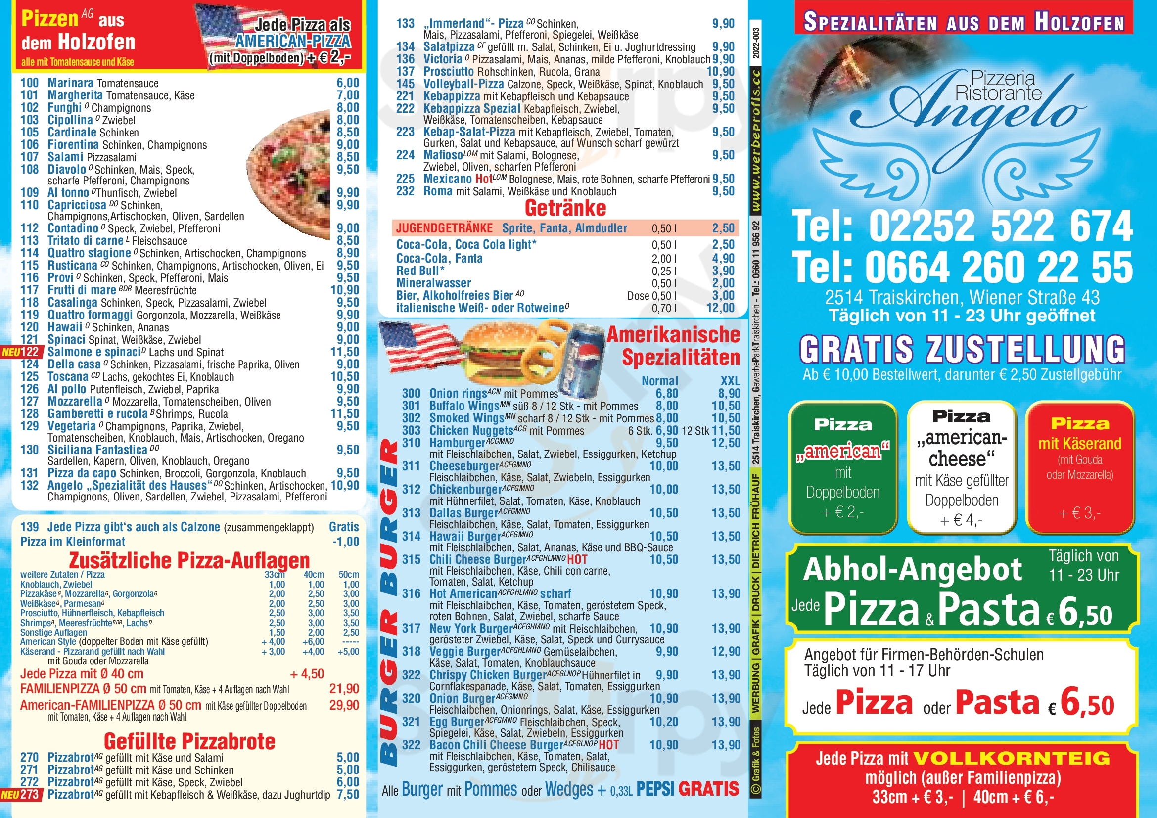 Pizzeria Ristorante Angelo Traiskirchen Menu - 1