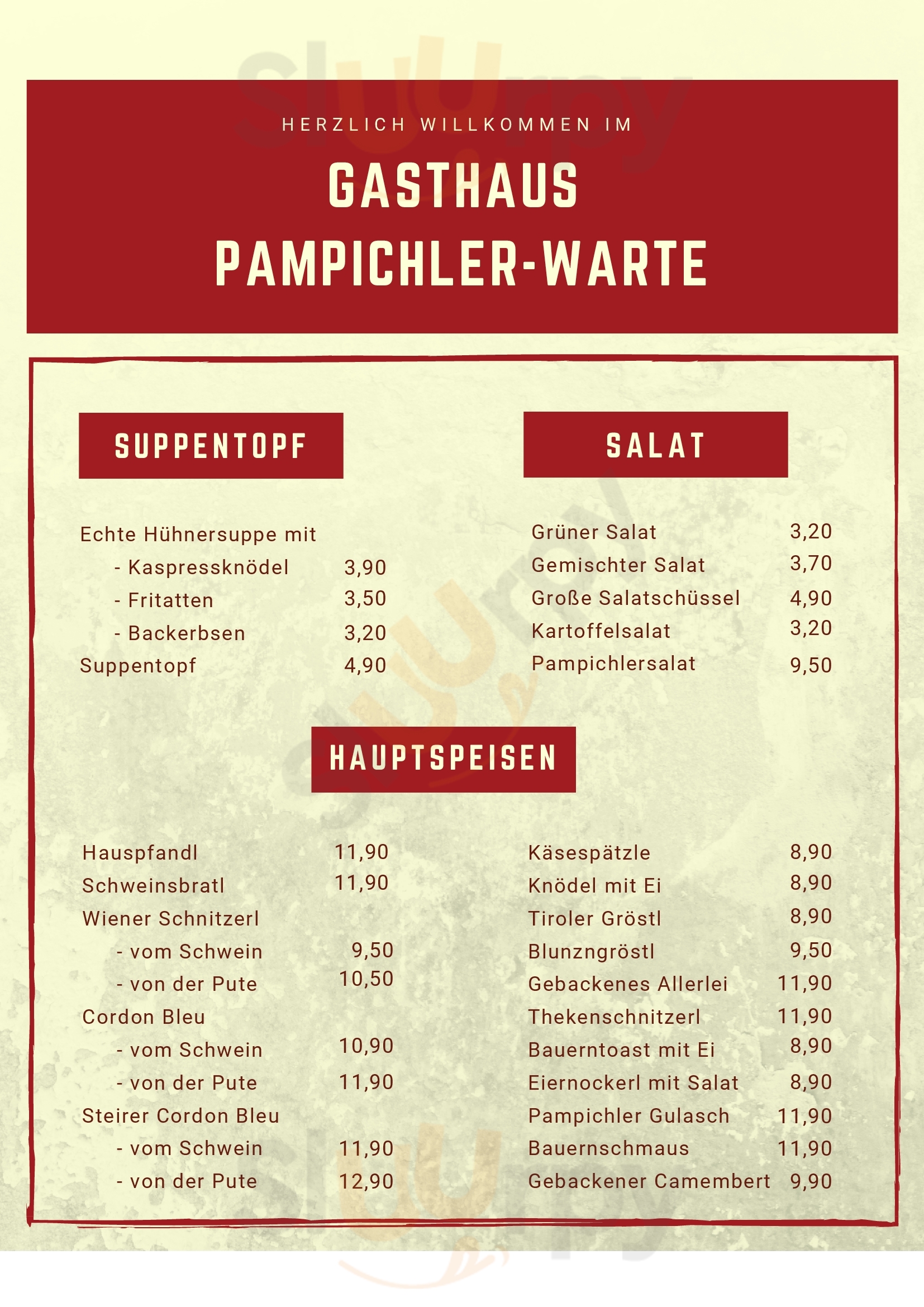 Gasthaus Pampichler Warte Leoben Menu - 1