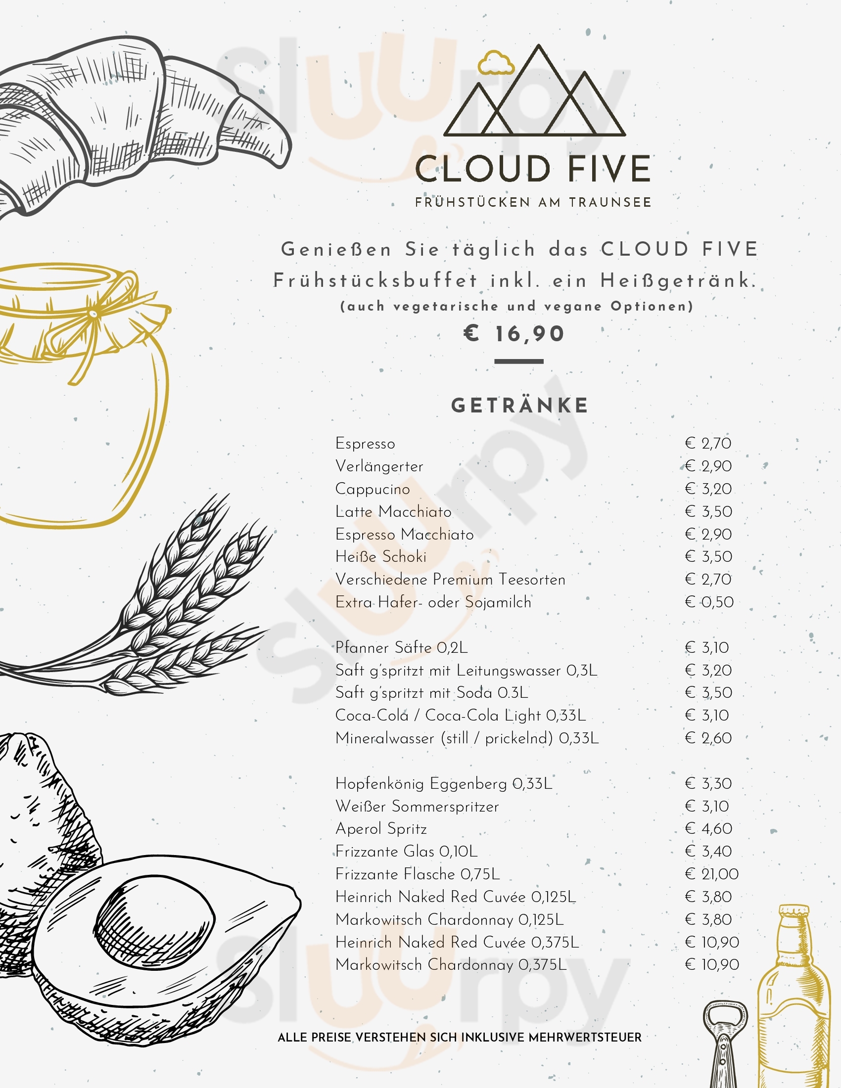 Cloud Five - Frühstücken Am Traunsee Gmunden Menu - 1