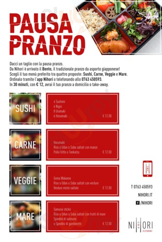 Menu pranzo