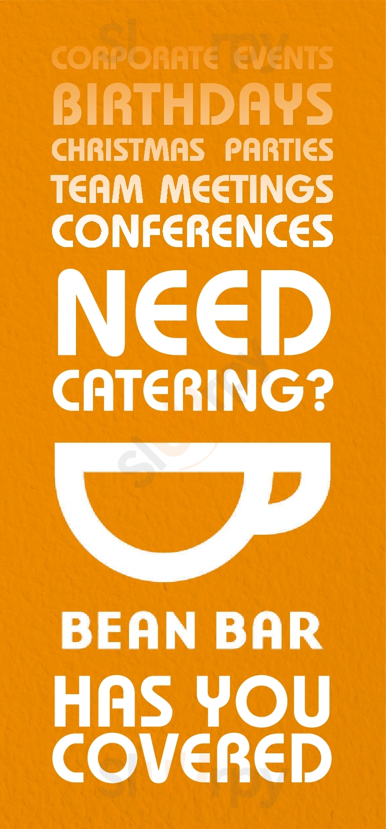 Main Menu - Bean Bar Bank Street