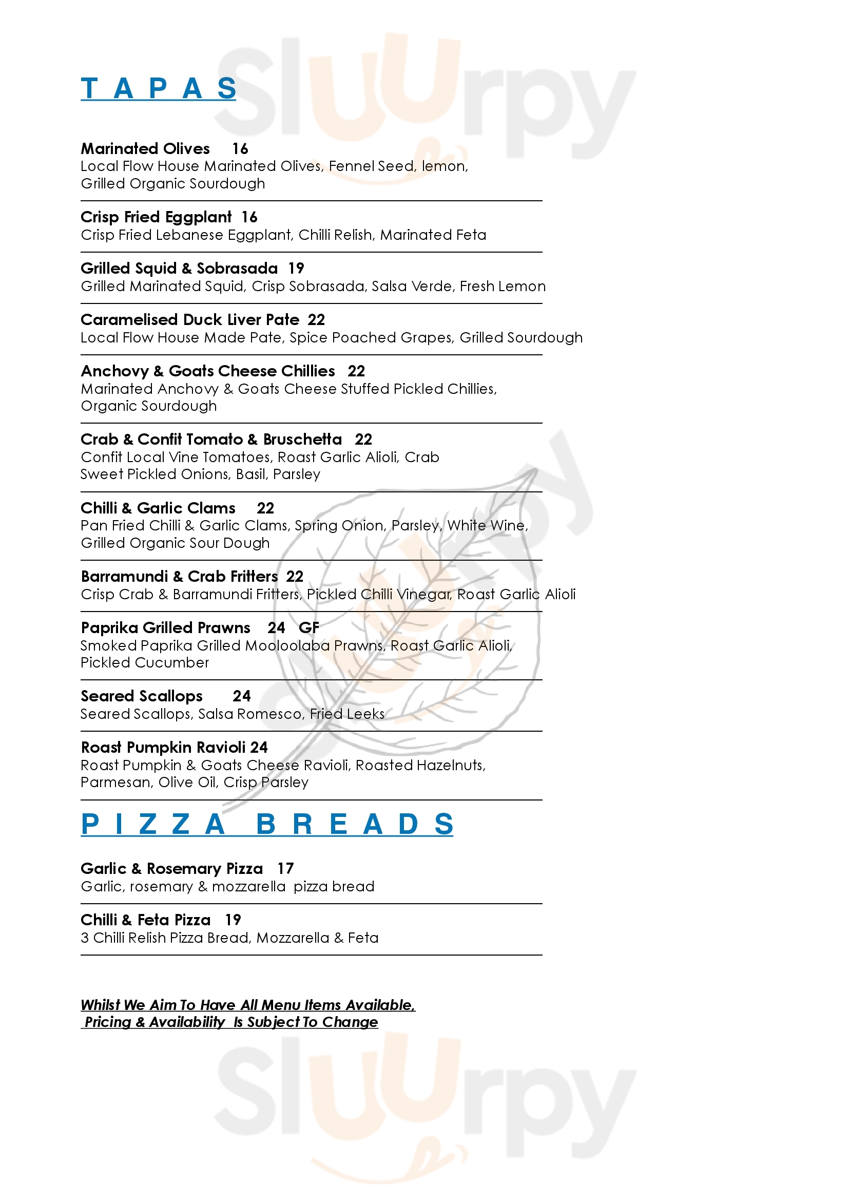 Local Flow Eatery Maroochydore Menu - 1