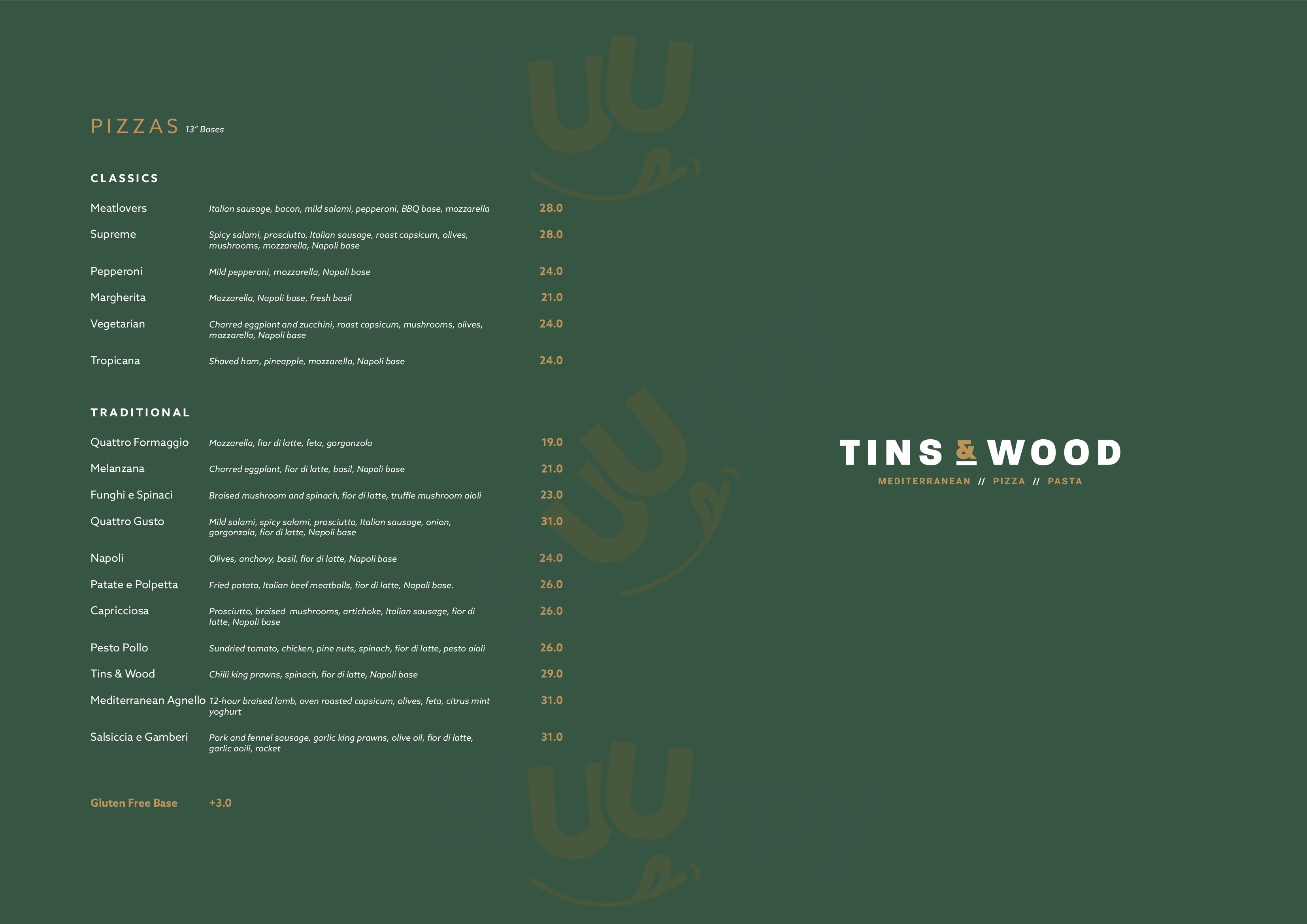 Main Menu - Tins & Wood