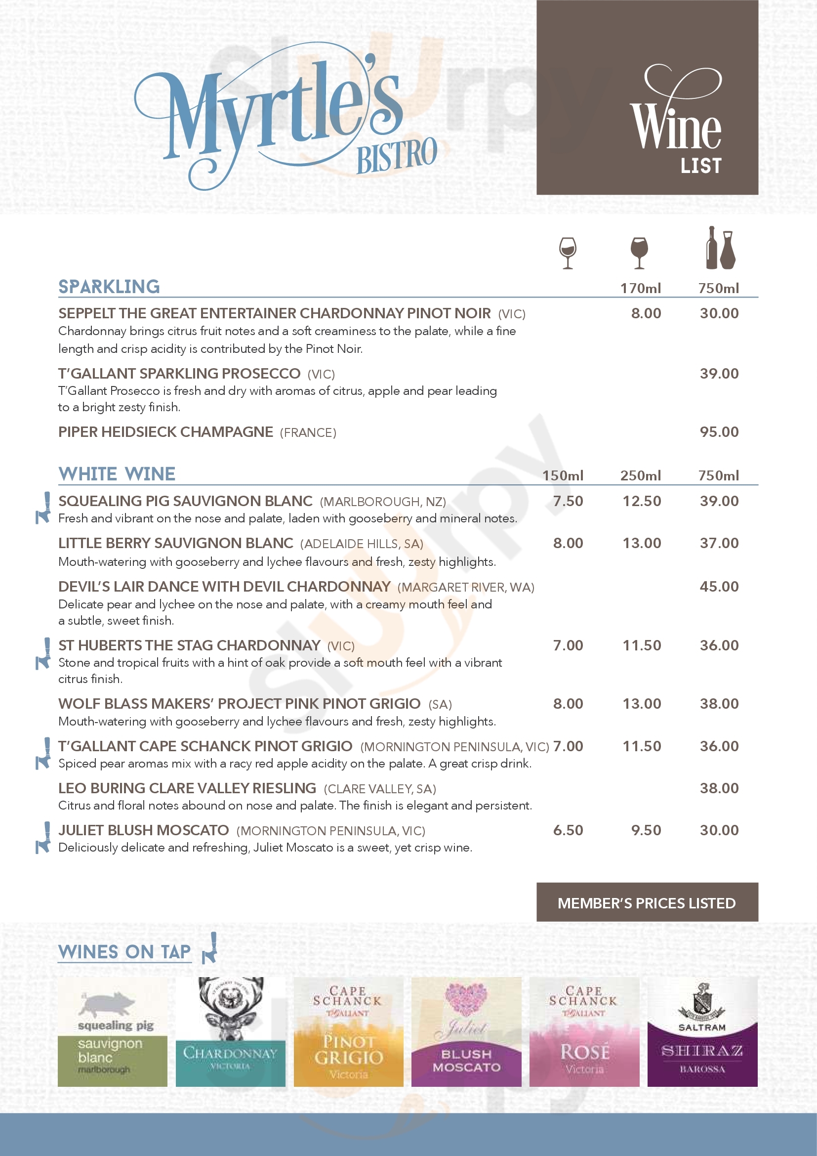 Main Menu - Trade Coast Hotel