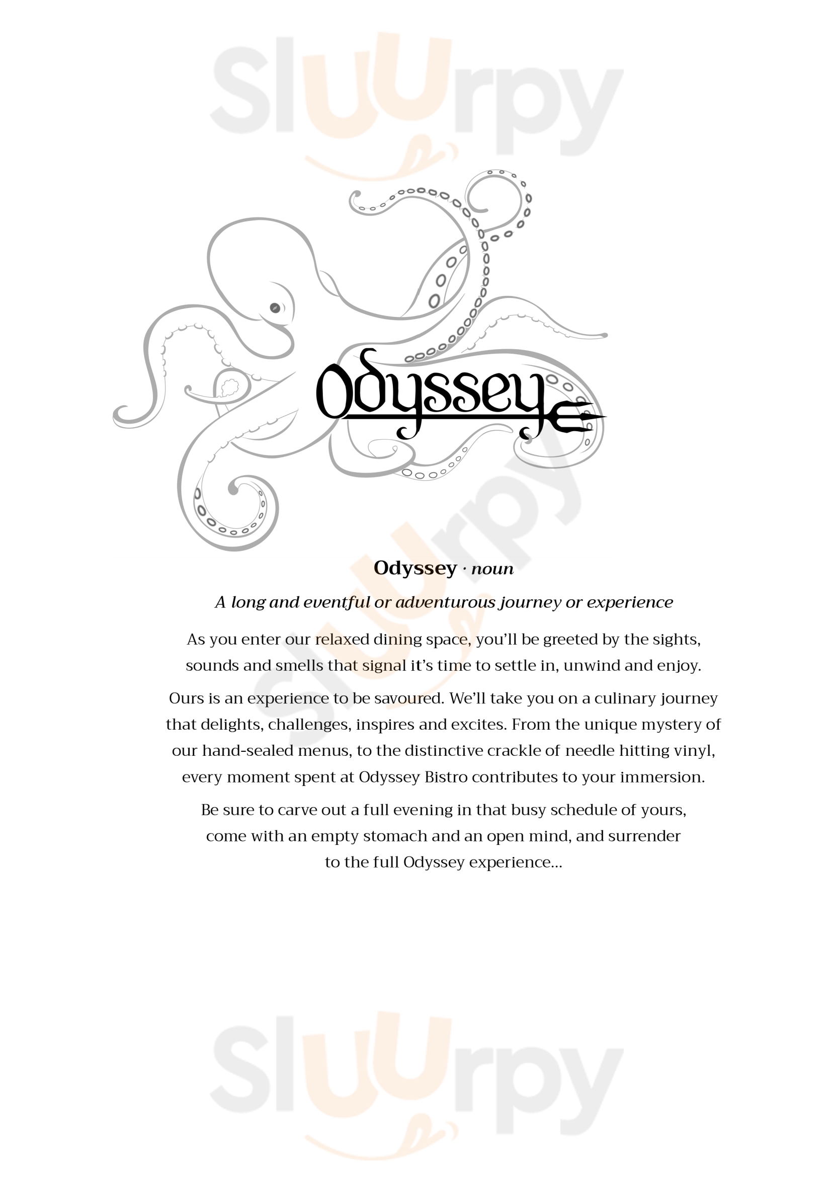 Odyssey Bistro Scarness Menu - 1