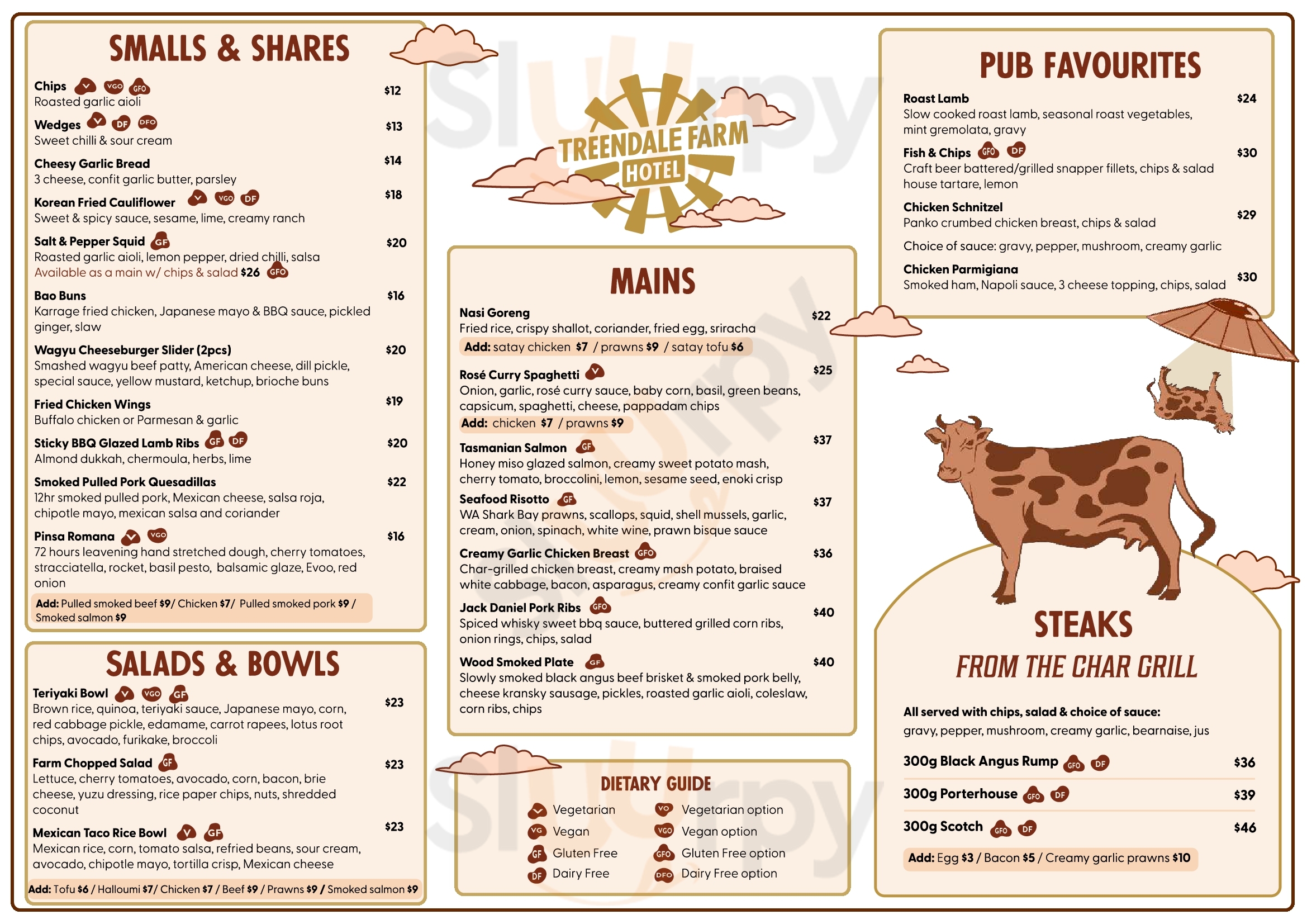 Treendale Farm Hotel Australind Menu - 1