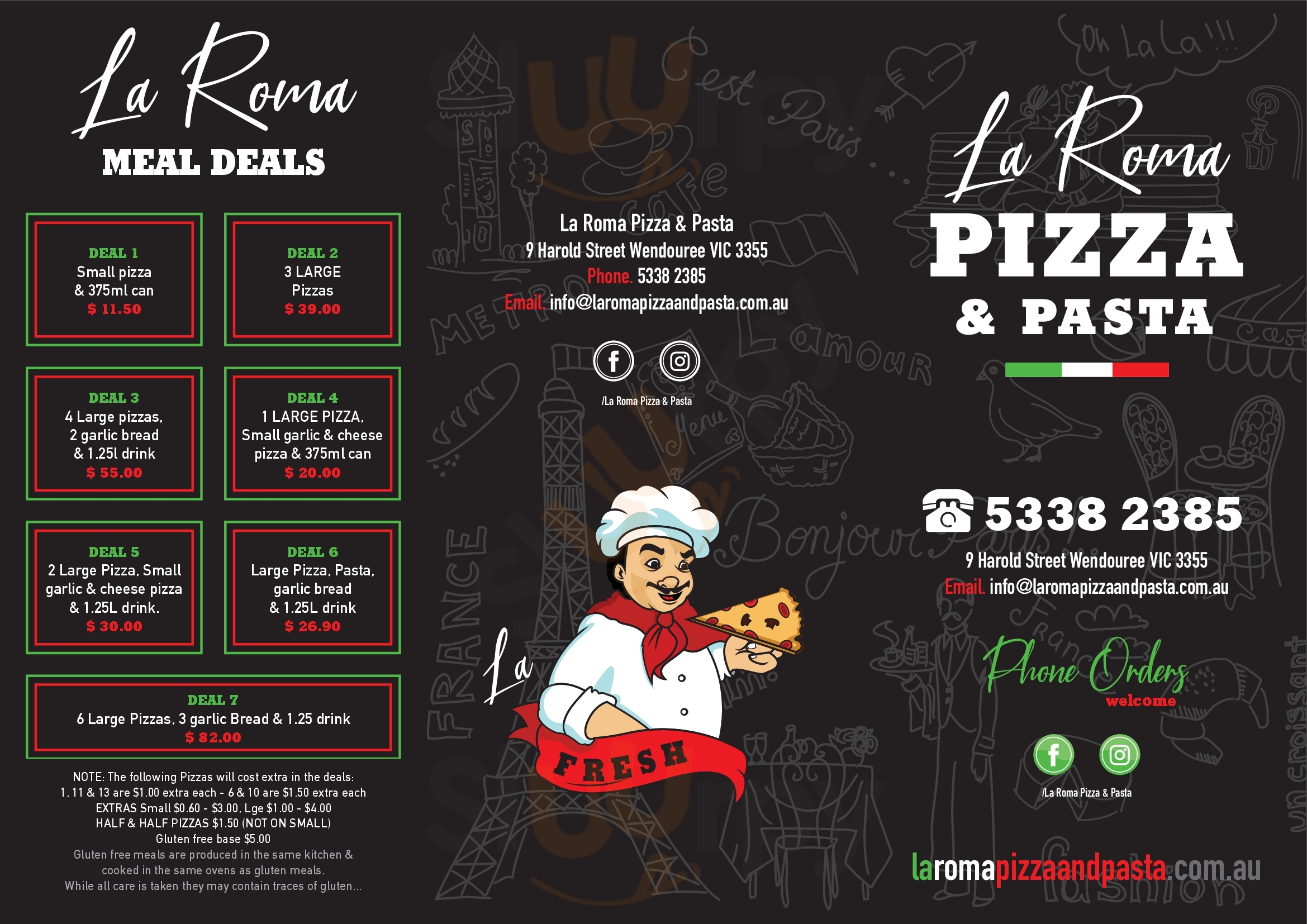 La Roma Pizza & Pasta Ballarat Menu - 1