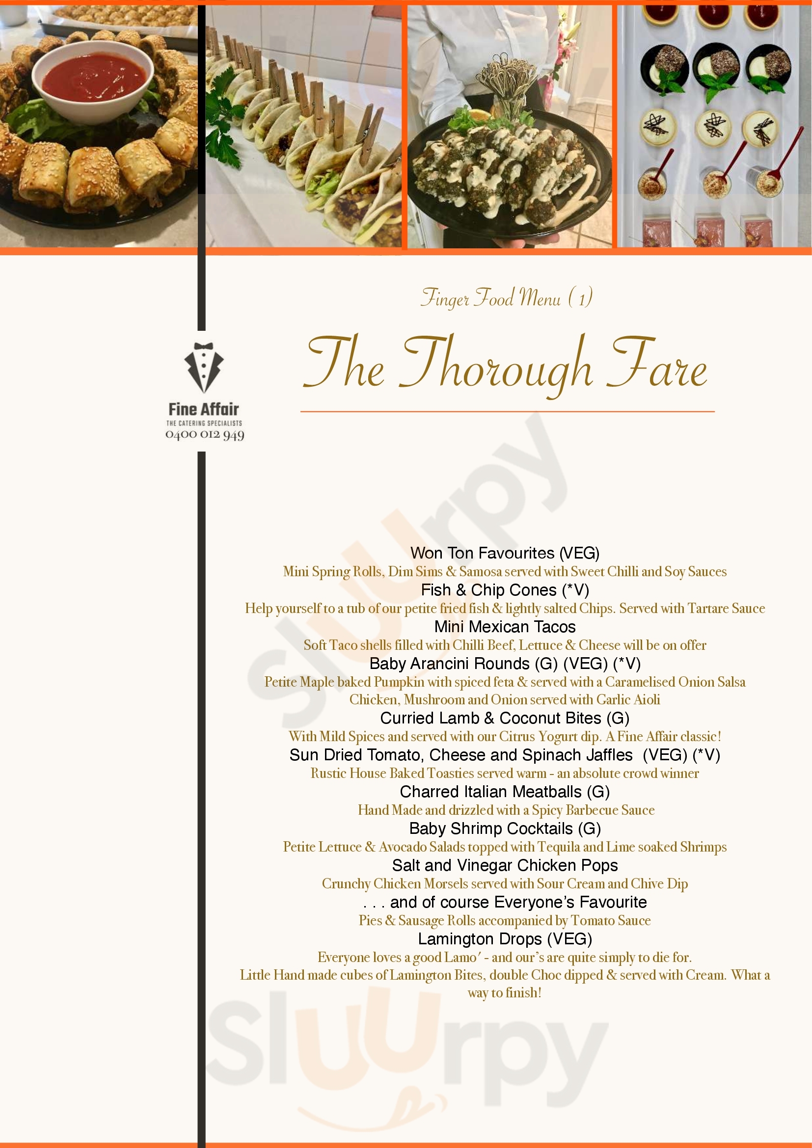 Main Menu - Fine Affair