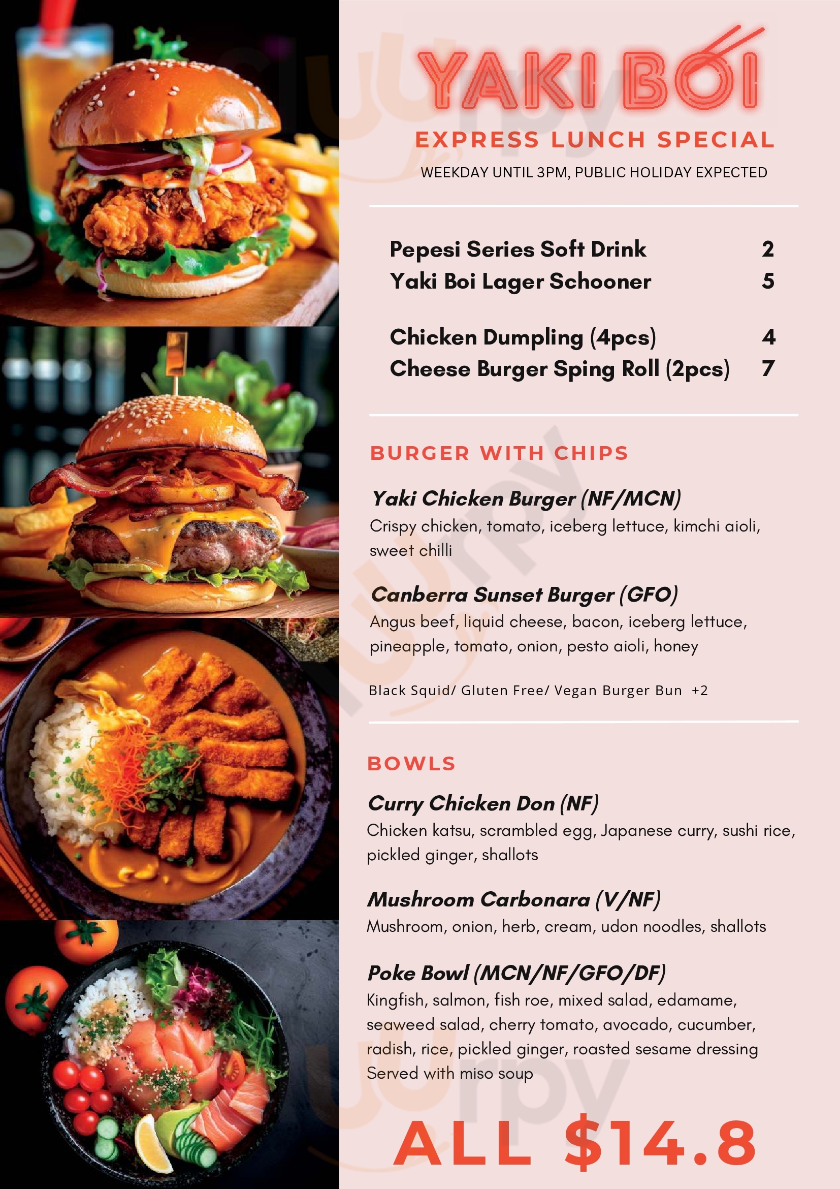 Yaki Boi Canberra Menu - 1