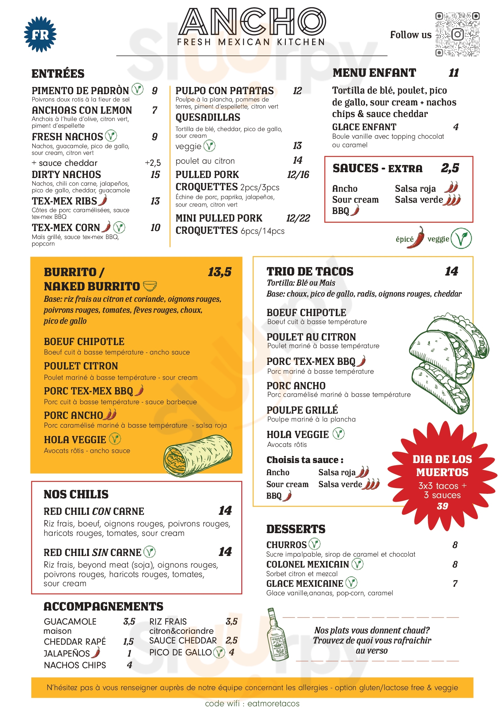 Ancho Boniface Ixelles Menu - 1