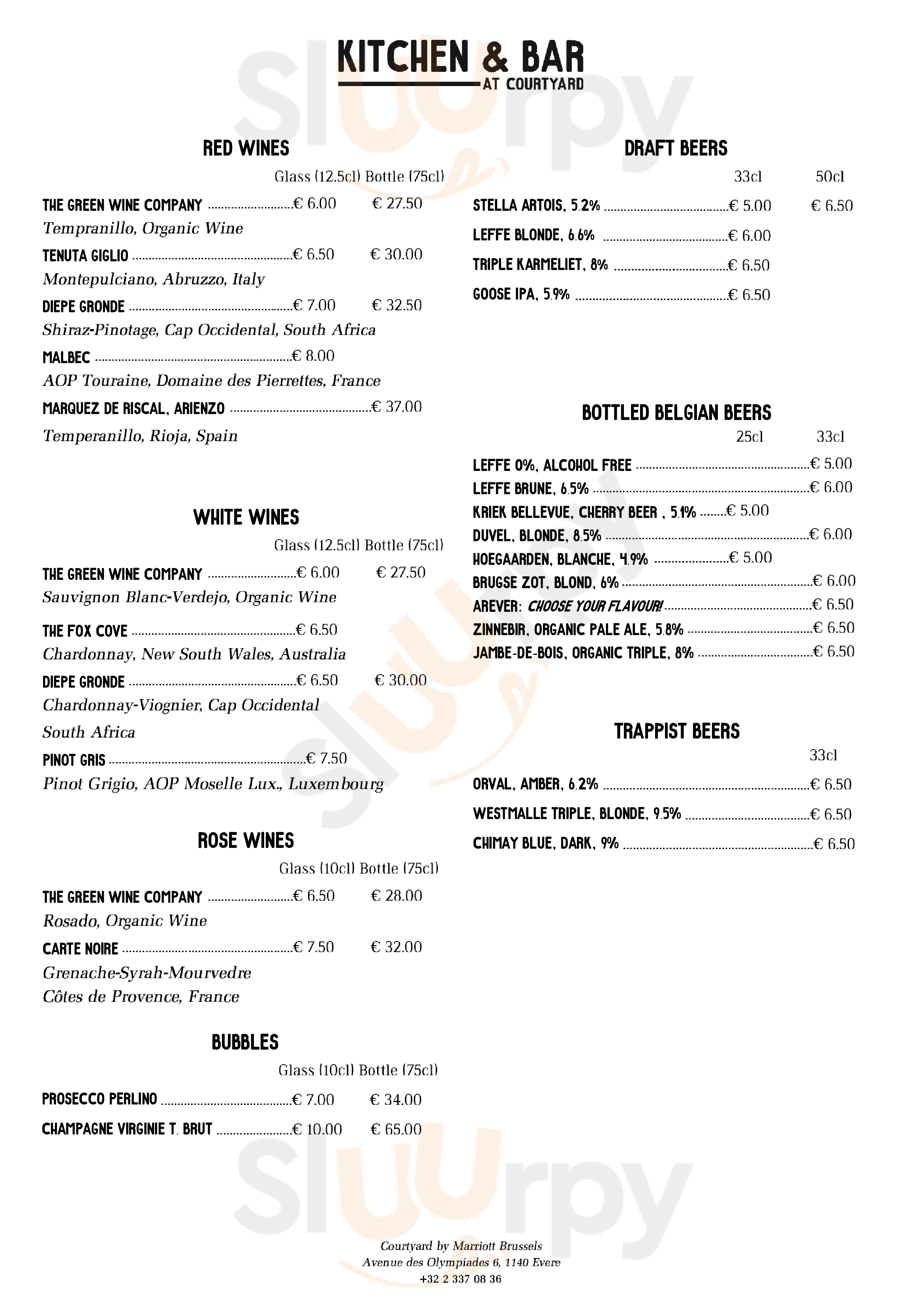 Main Menu - Kitchen & Bar