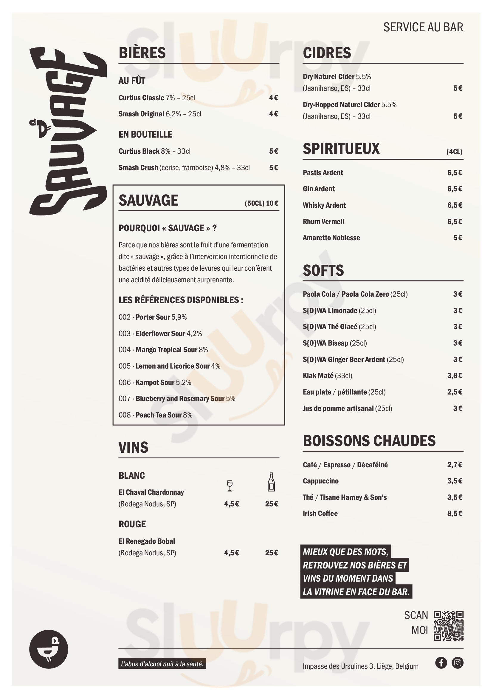 Restaurant De La Brasserie C Liège Menu - 1