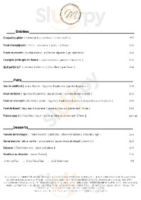 Restaurant Maison Pal'ange menu