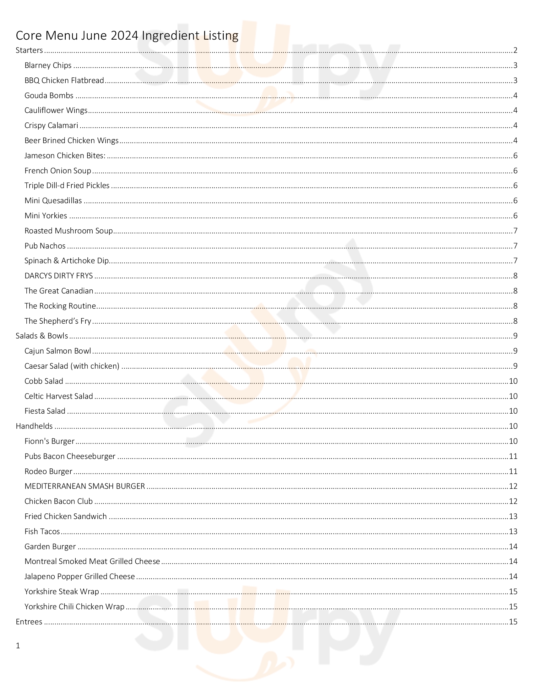 Main Menu - Prime Pubs