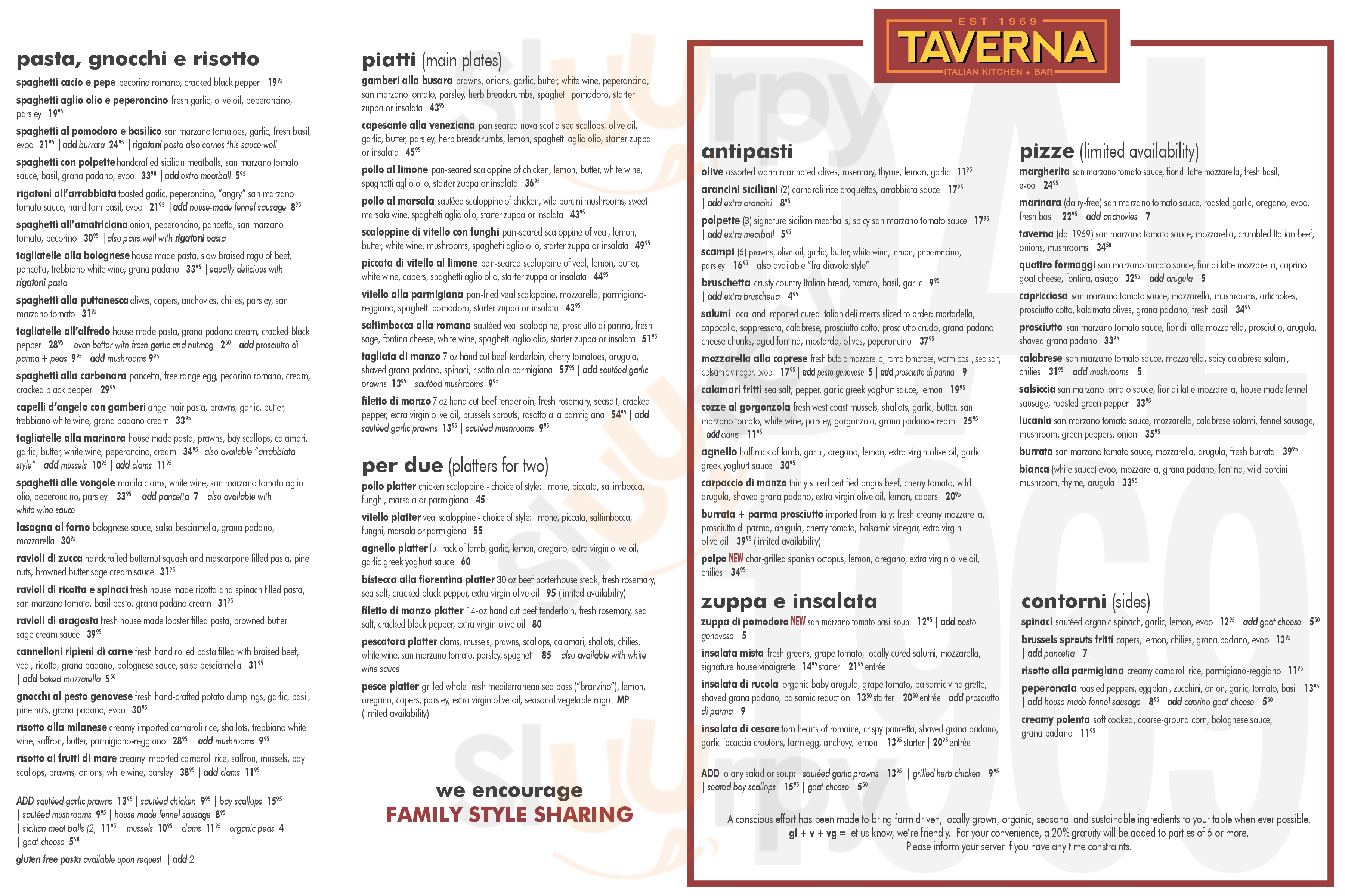 Main Menu - Stovin’s Lounge