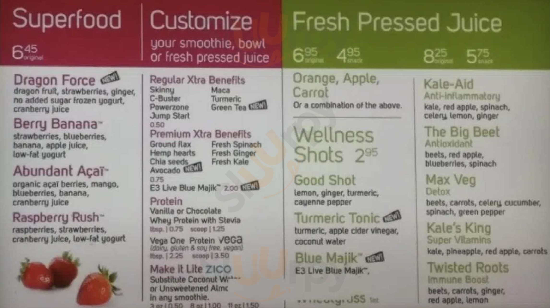 Jugo Juice Calgary Menu - 1